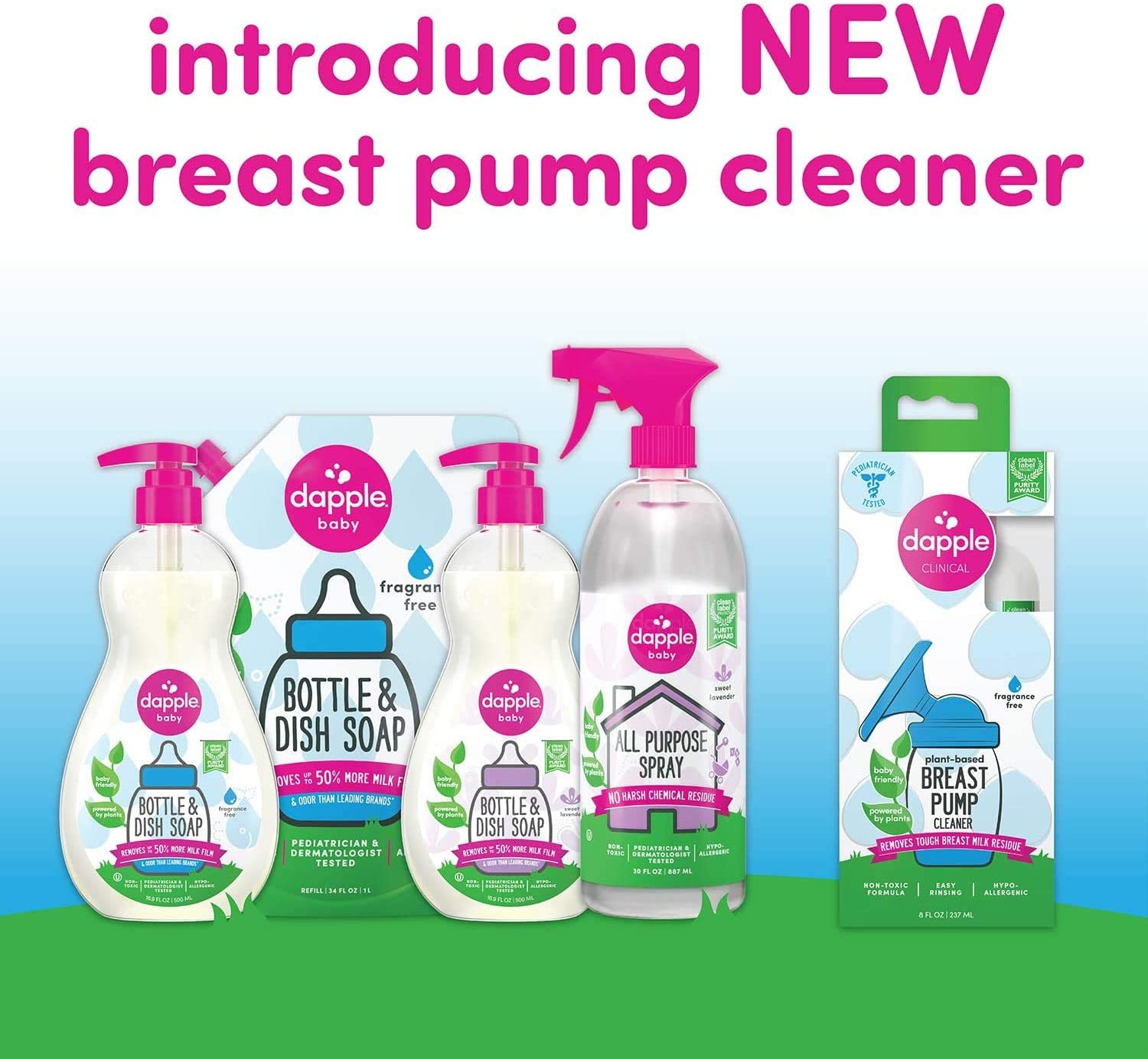 Dapple Baby All Purpose Cleaning Spray, PlantBased, Hypoallergenic, 1