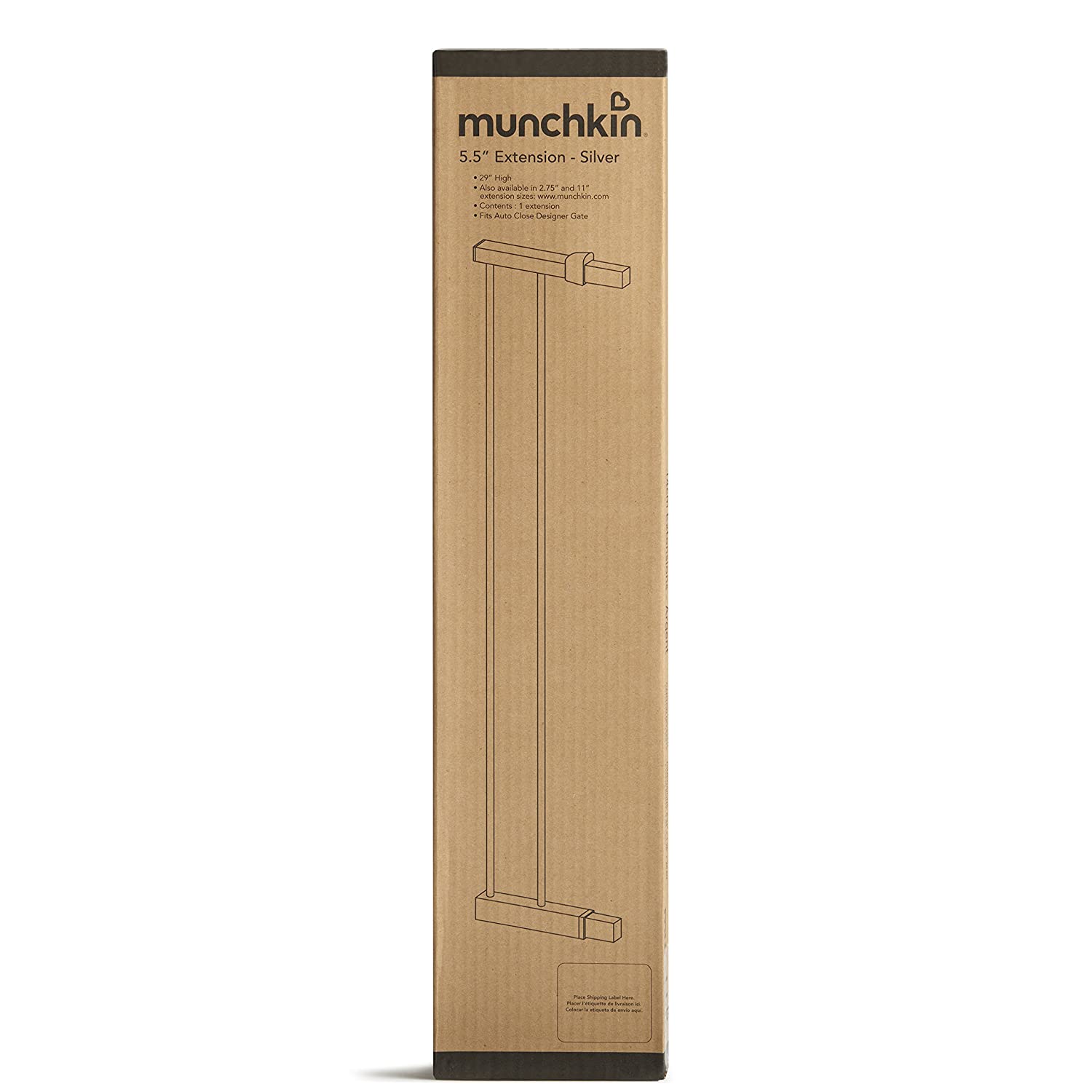 Munchkin Auto Close Baby Gate Extension, Compatible with Gate Model MK0094-011 (Modern) and MKSA0582