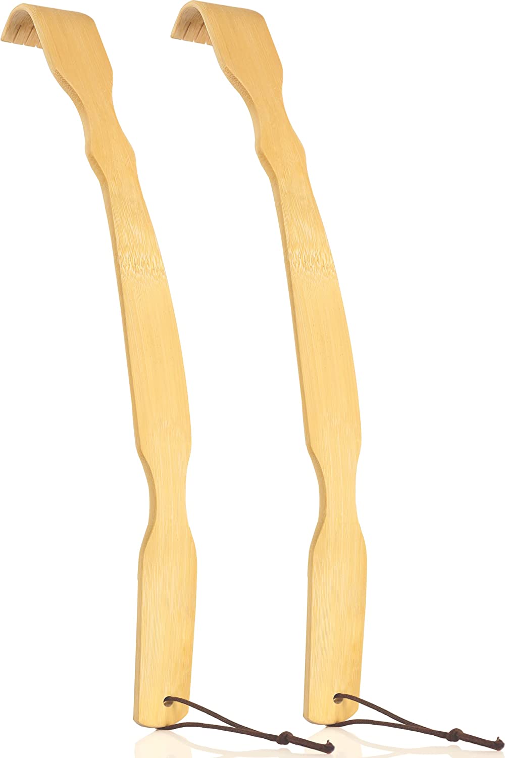 RENOOK Back Scratcher for Men, Women & Kids - Bamboo Scratchers with Curved Handle for Itches - Gent