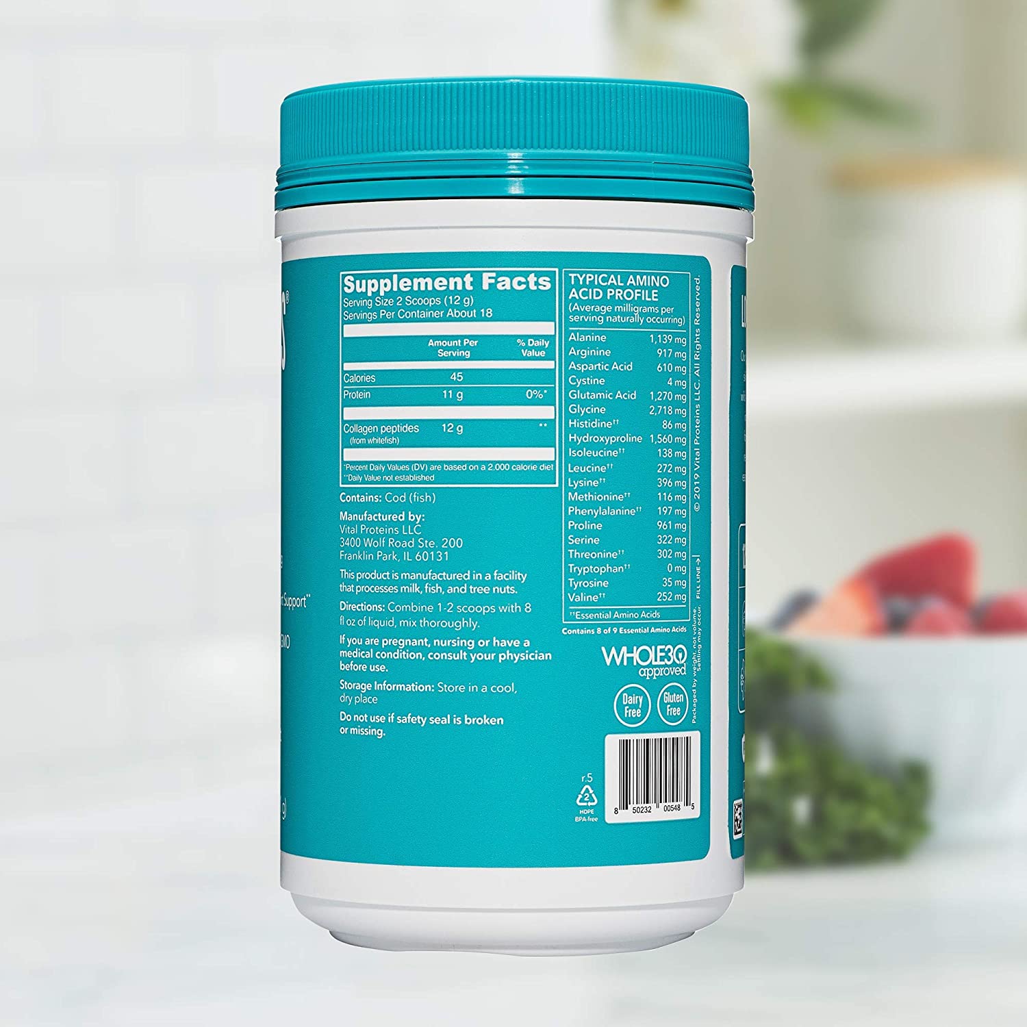 Vital Proteins Collagen Peptides Powder 20oz + Marine Collagen Peptides Powder