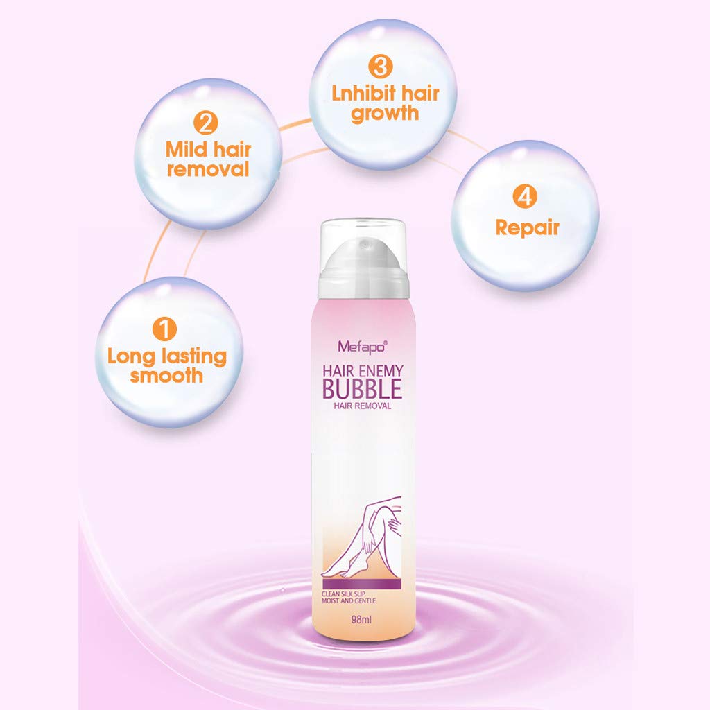 MEFAPO Painless Hair Removal Cream,Depilatory Bubble Wax Body Bikini Legs Hair Remover Foam Mousse i