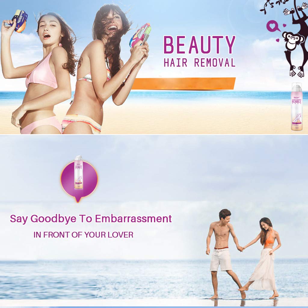 MEFAPO Painless Hair Removal Cream,Depilatory Bubble Wax Body Bikini Legs Hair Remover Foam Mousse i