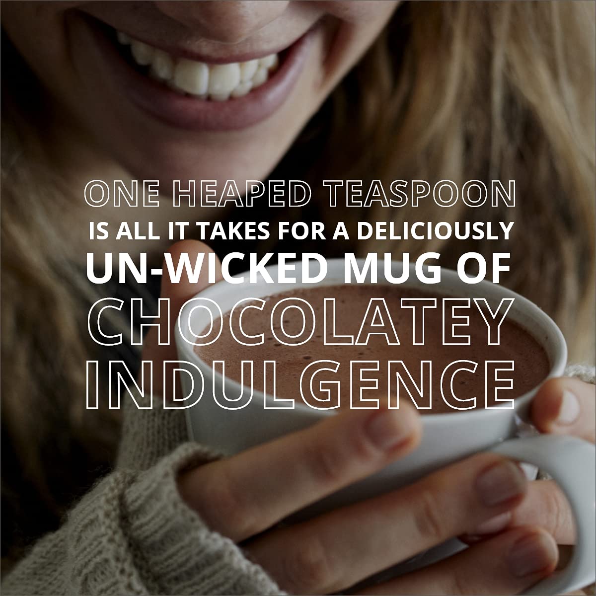 NOMU Skinny 60% Cocoa Hot Chocolate (33 servings) | 20 Calories only, Keto Diet Drink, Low GI, High 