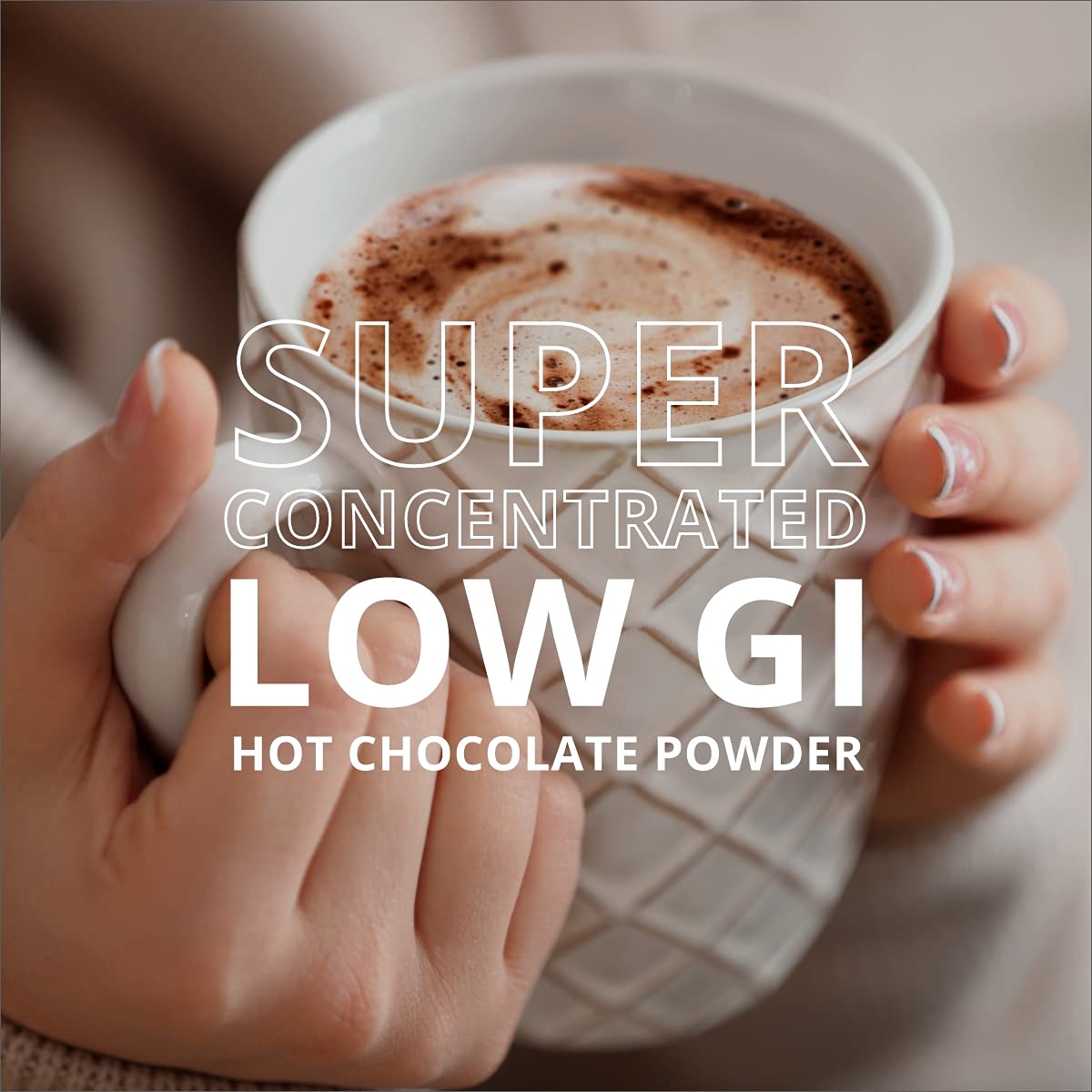 NOMU Skinny 60% Cocoa Hot Chocolate (33 servings) | 20 Calories only, Keto Diet Drink, Low GI, High 