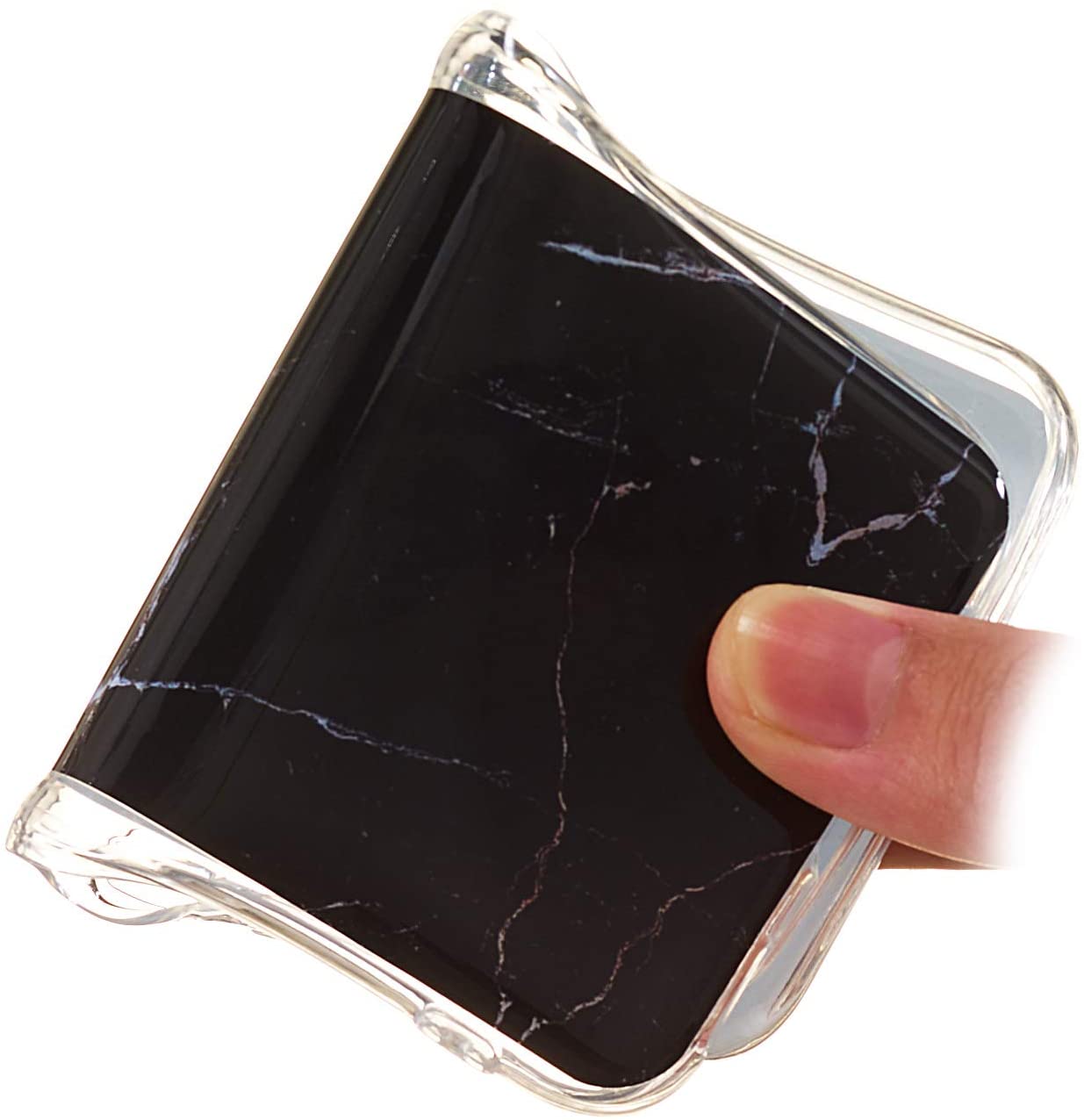 Amocase Marble Case with 2 in 1 Stylus for Samsung Galaxy S10E,Glossy Soft Rubber Silicone TPU Shock
