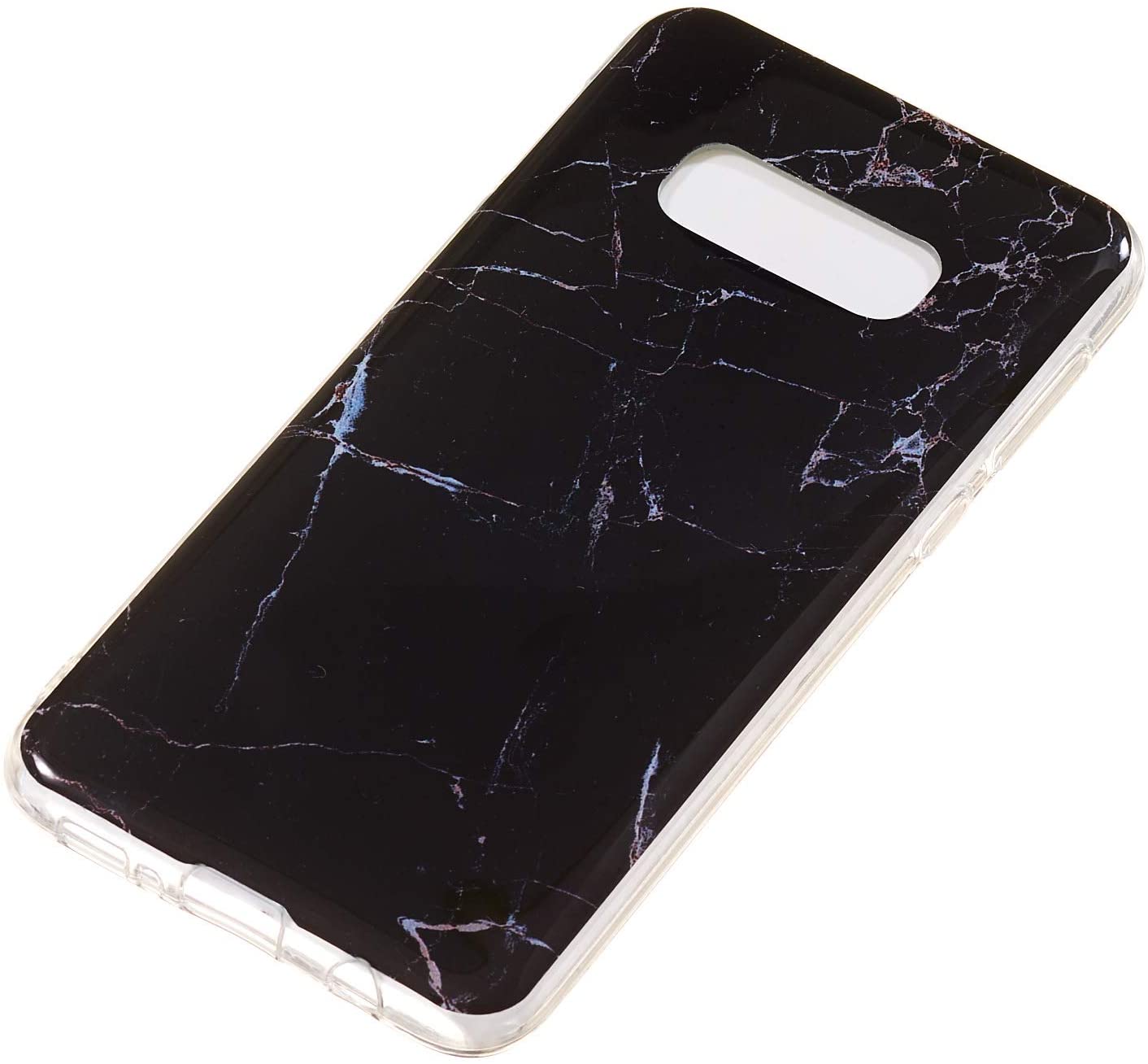 Amocase Marble Case with 2 in 1 Stylus for Samsung Galaxy S10E,Glossy Soft Rubber Silicone TPU Shock