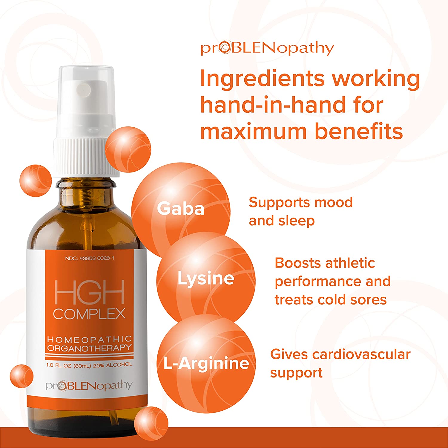 proBLENopathy HGH Complex, Amino Acid Supplement with Tribulus Terrestris, Lysine, GABA, for Increas