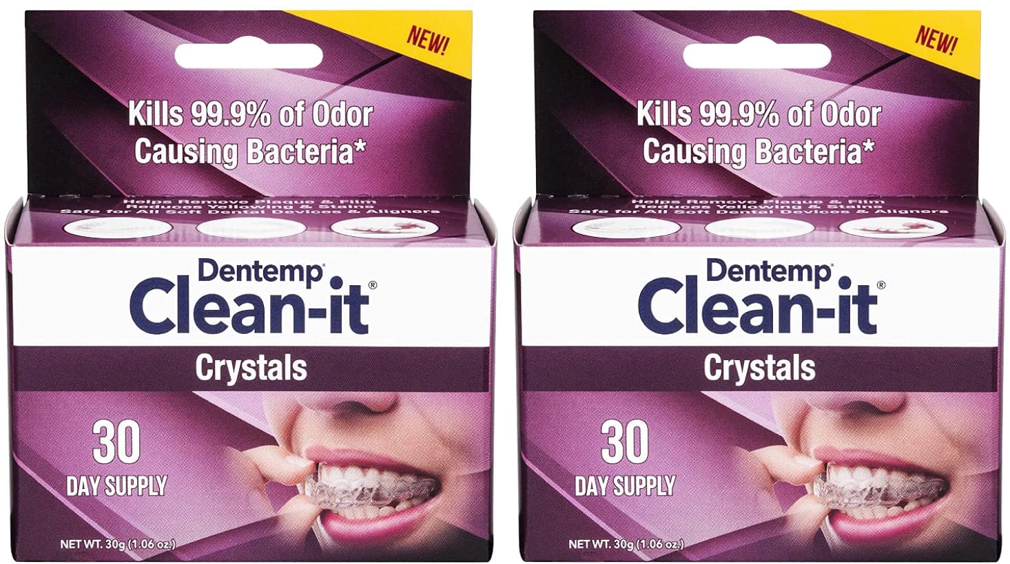 Dentemp CleanIt Crystals Aligner, Dental Guard, Denture & Retainer