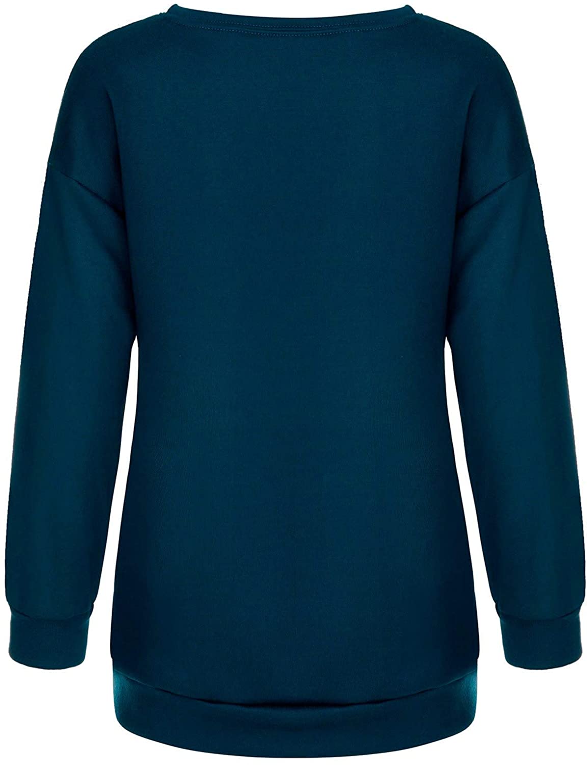 Womens Plus Size Sweatshirt Casual Printing Long Sleeve Pullover Blouse Tops Sun Moon Halloween Loos