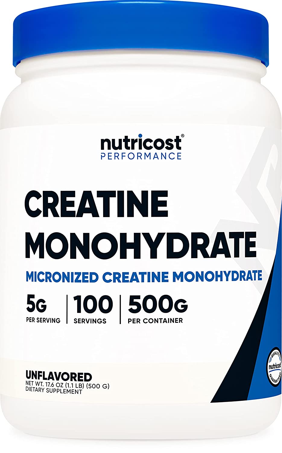 Nutricost Creatine Monohydrate Micronized Powder 500G, 5000mg Per Serv (5g) - Micronized Creatine Mo