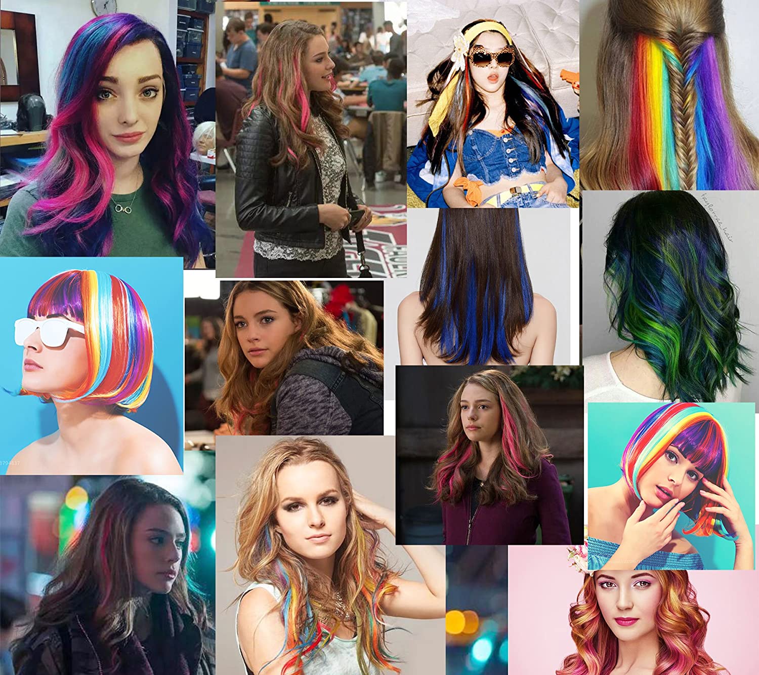 SARARHY Light Pink Light Purple Fashion Hair Accessories Clip in/On Wig Pieces for Amercian Girls an