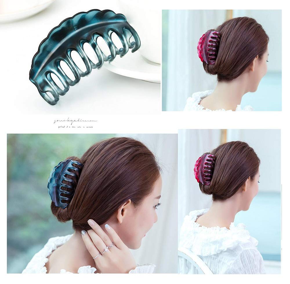 Rosette Hair Premium Chic Styling Hair Claw Clip, Strong Holding Power Hair Clips Clamps Indoor Outd