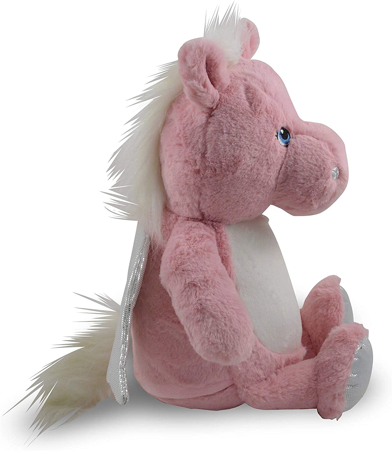 HARD EDGE DESIGN Personalized Stuffed Pink Pegasus, Embroidered for Child's First Halloween