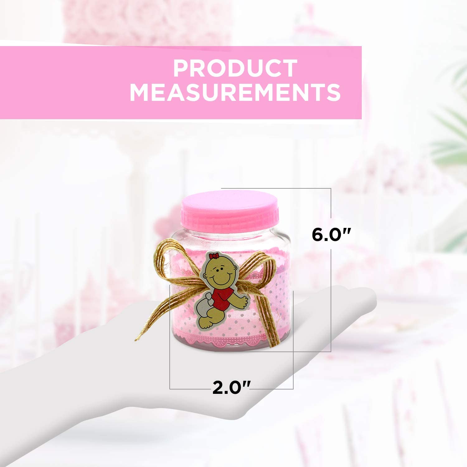 Your Favorite Moments Mini Bottles: 10 Pack Pink Small Party Favor Bottles with Lids - Souvenir Jar 