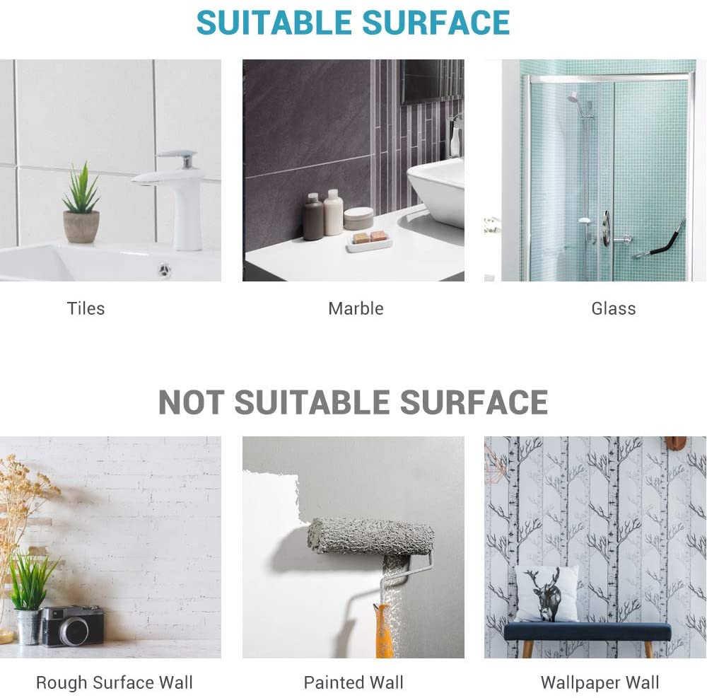 Fog Free Shower Mirror, LUXEAR Anti Fog Adhesive Round Shaving Mirror with Fogless Spray Razor Holde