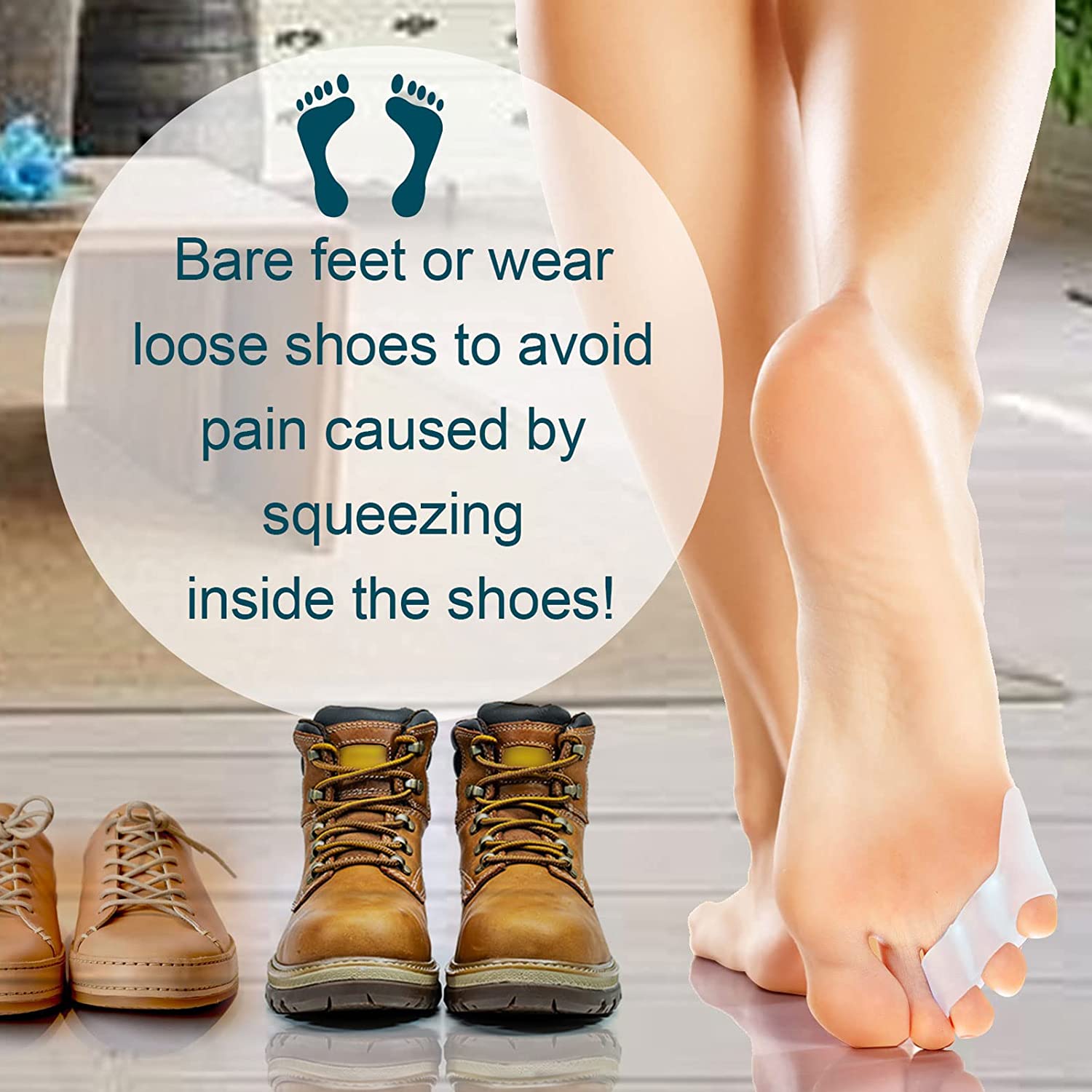 Toe Separator, Soft Silicone Toe Corrector for Women for Everyday Use