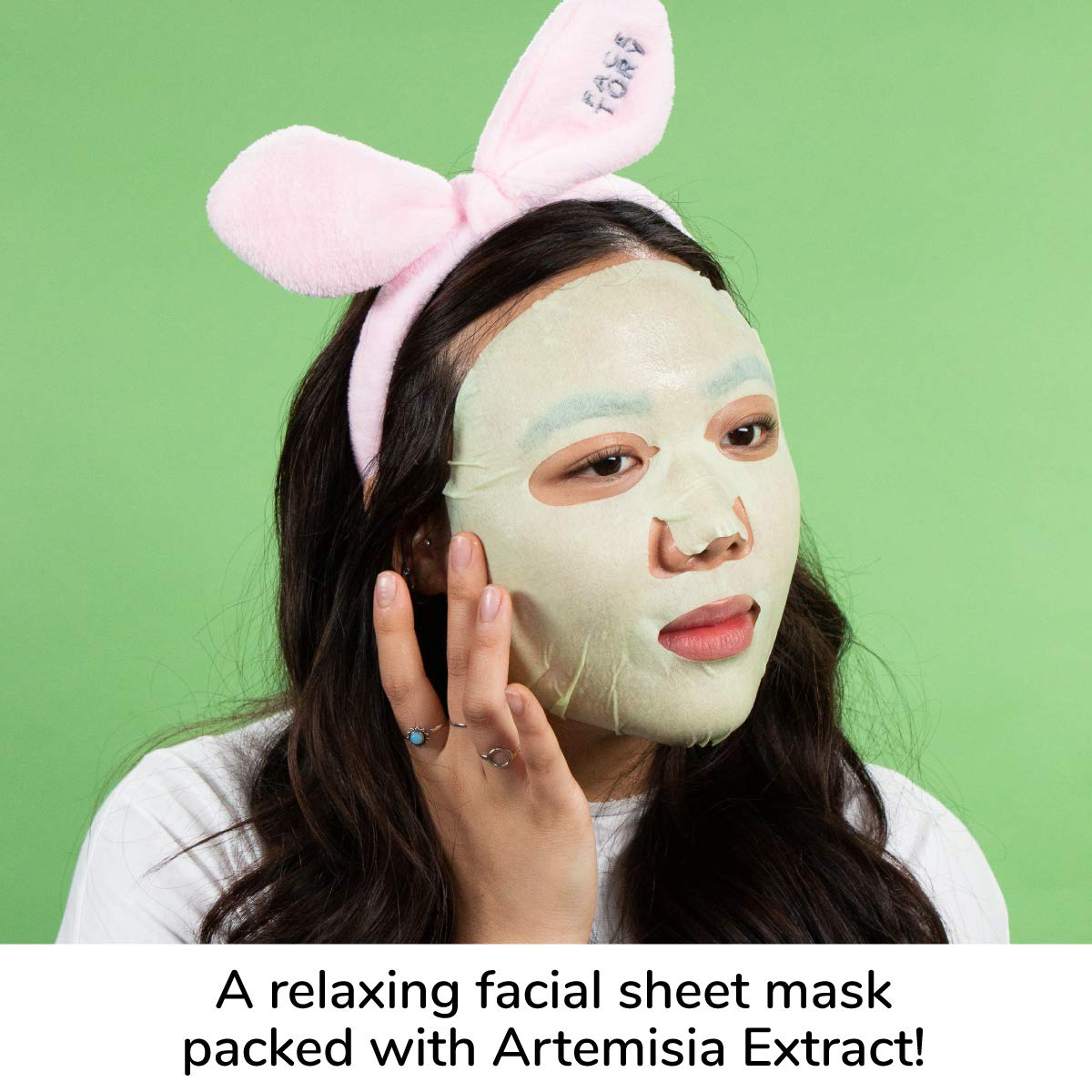 FaceTory Artemisia Set with 3 Sheet Masks, 1 Cream, 1 Toner/Mist- Hydrating, Calming, Redness Relief