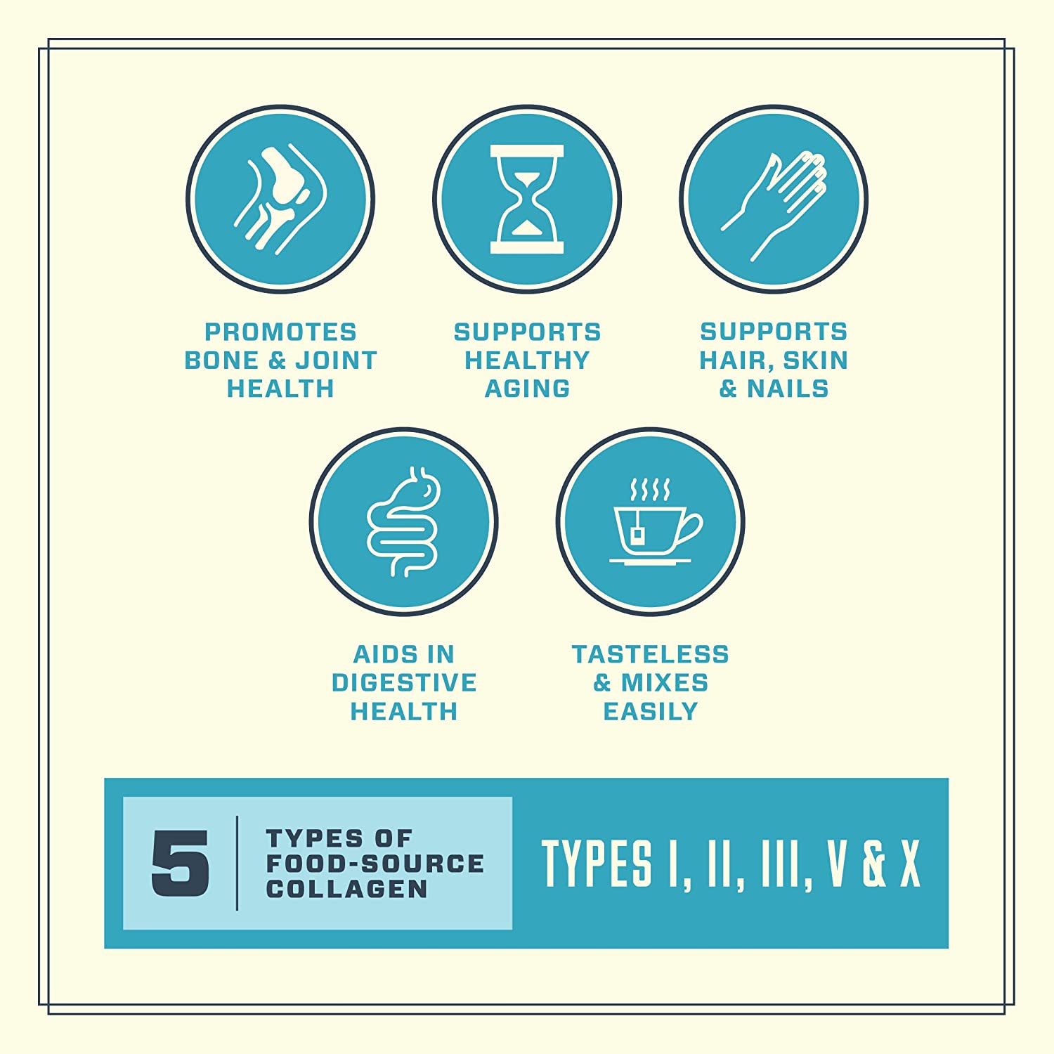 Multi Collagen Protein Powder, 58 Servings - Keto Drink Mix - Types I, II, III, V & X, Grass-Fed Bee