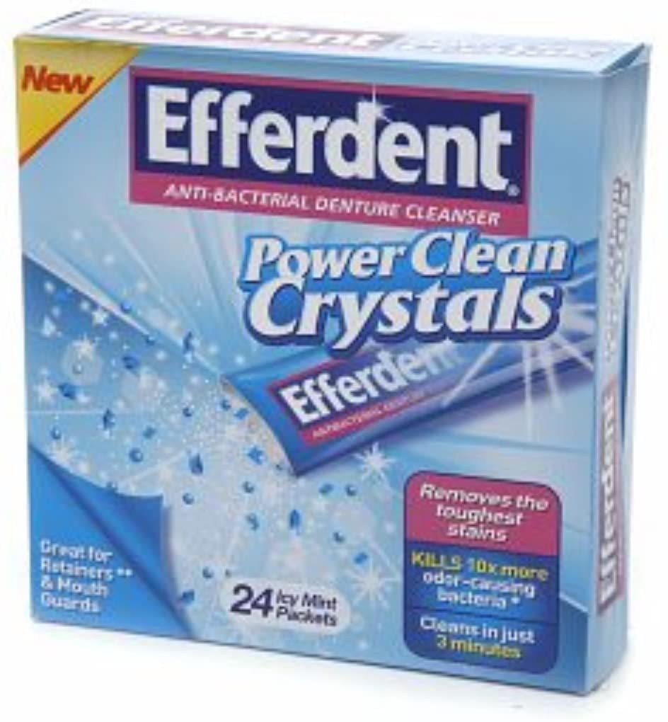 Efferdent Power Clean Crystals, 24 Count