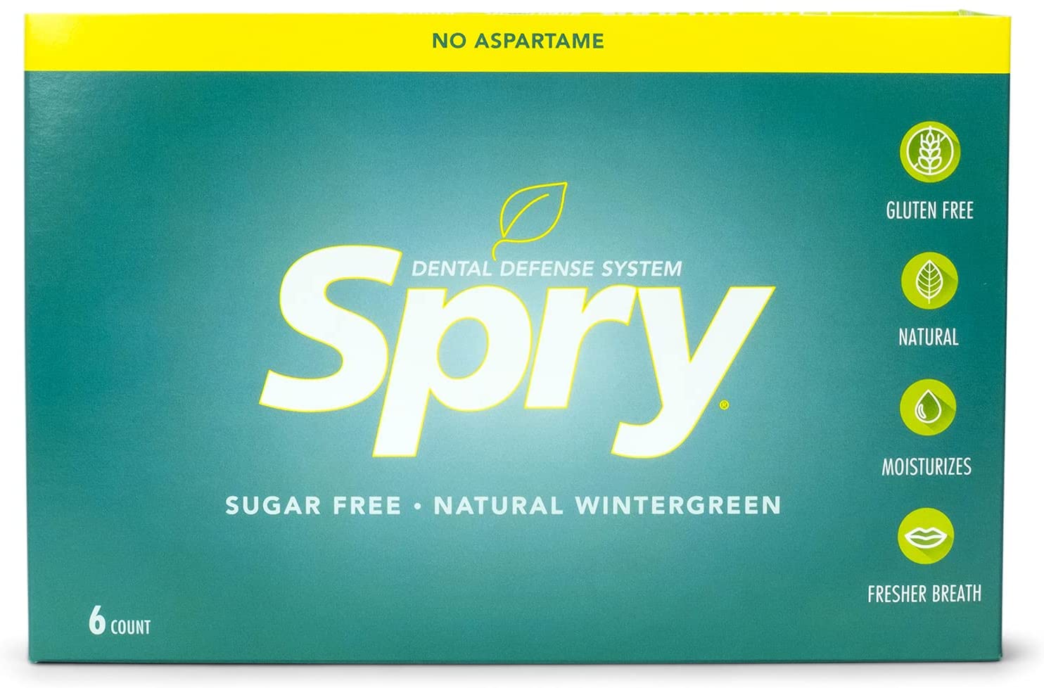 Spry Fresh Natural Xylitol Stronger Longer Chewing Gum Dental Defense System Aspartame-Free Sugar Fr