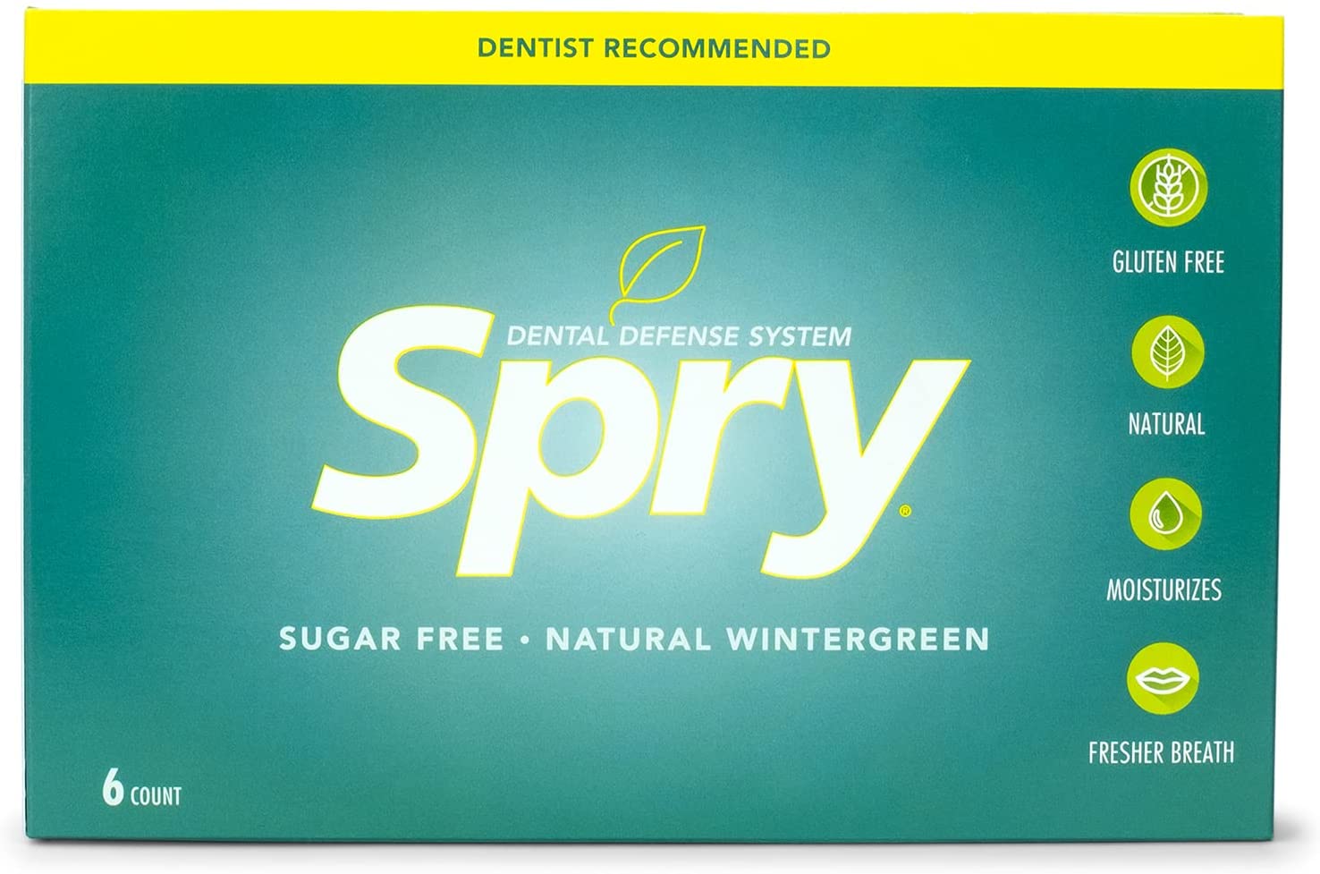 Spry Fresh Natural Xylitol Stronger Longer Chewing Gum Dental Defense System Aspartame-Free Sugar Fr