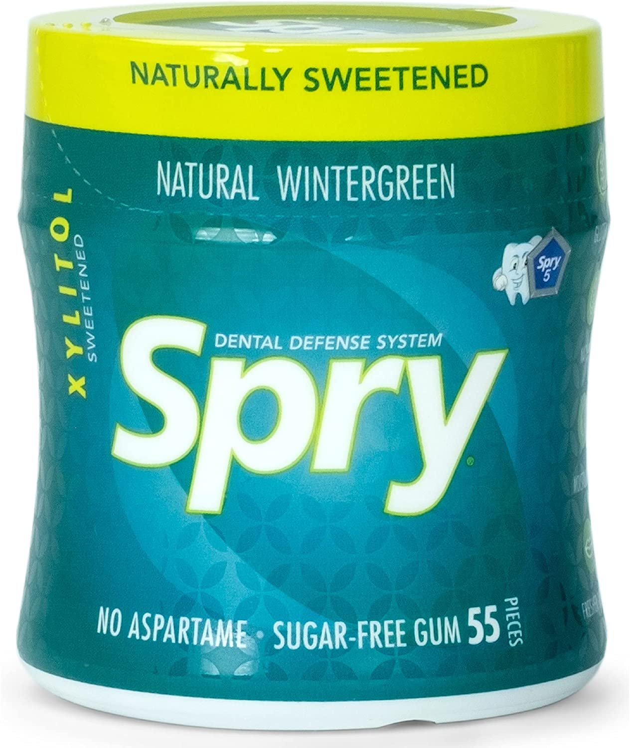Spry Fresh Natural Xylitol Stronger Longer Chewing Gum Dental Defense System Aspartame-Free Sugar Fr