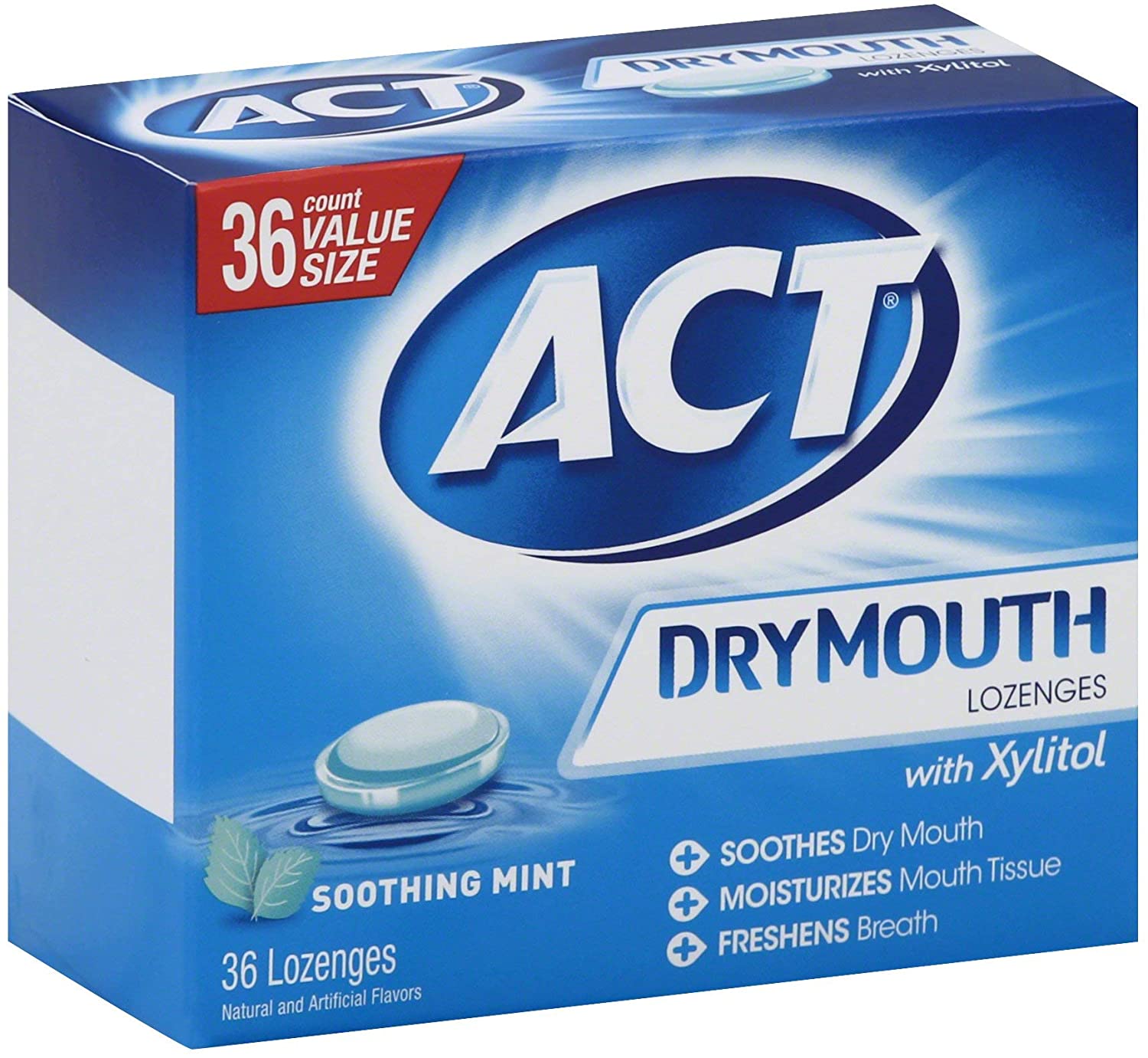 Act Dry Mouth Mint Loz 36 Size 36ct Act Dry Mouth Mint Lozenges 36ct