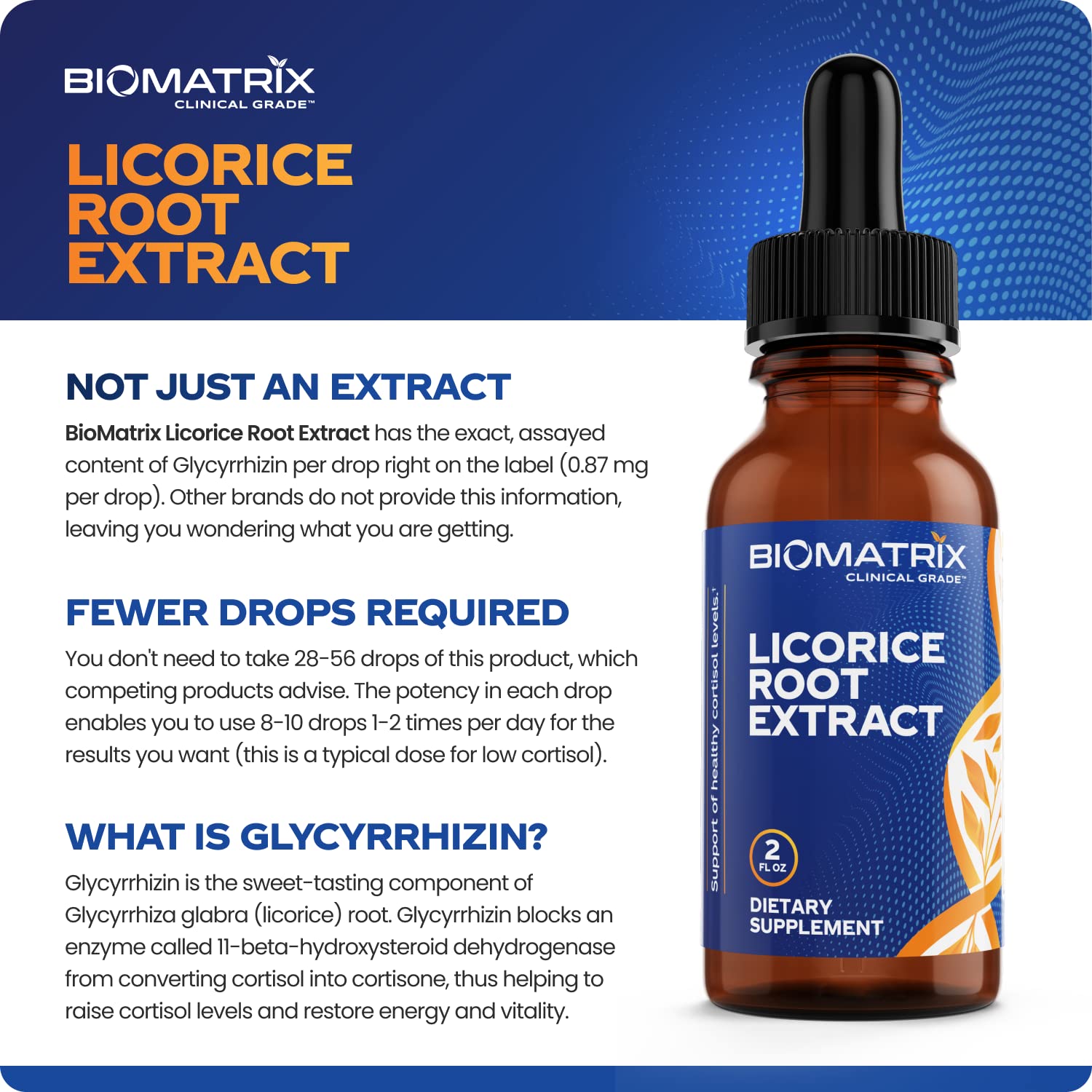 Licorice Root Extract (1200 drops 2 fl. oz) More Active Ingredient Than