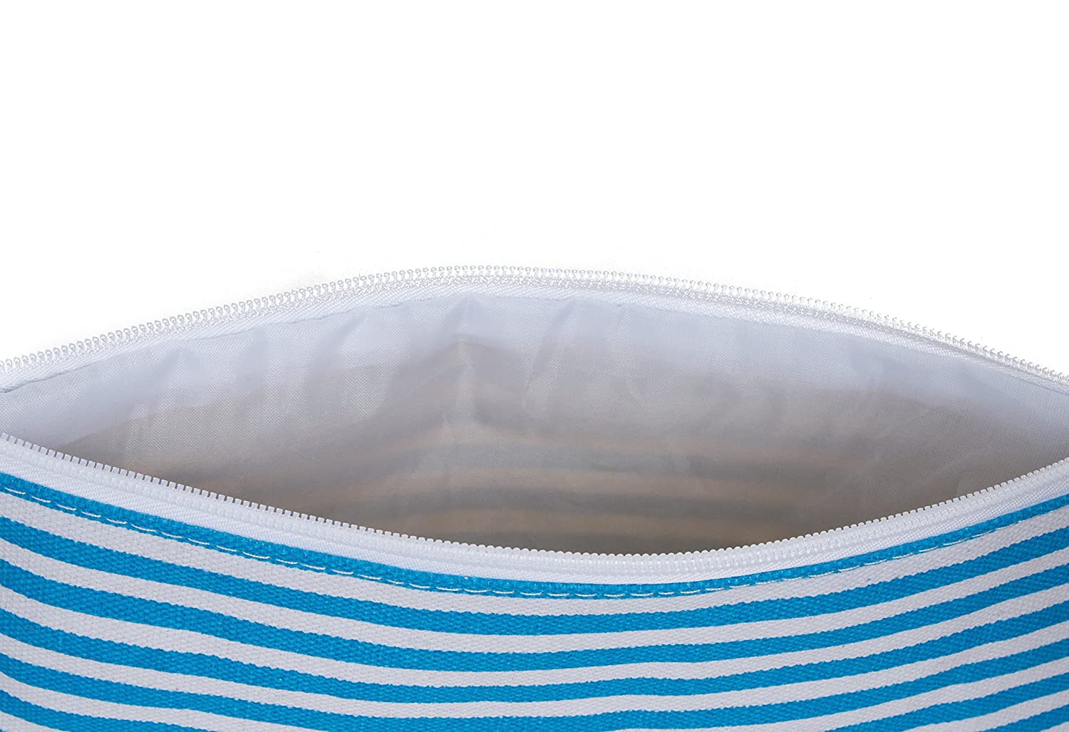 Cotton Canvas Two-Tone Cosmetic Bag Make Up Clutch Bag (10.5