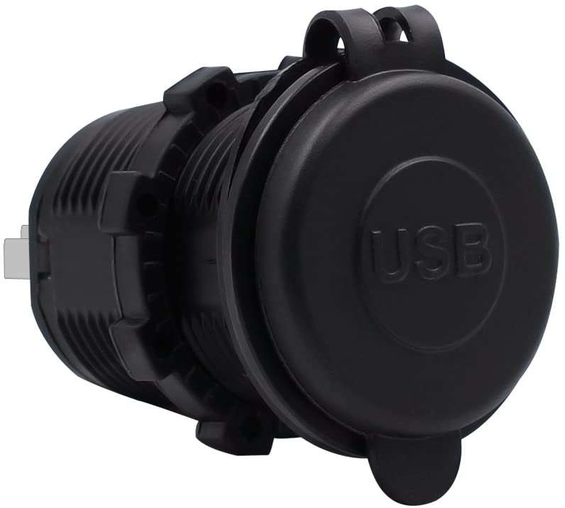 Motorcycle Charger Waterproof Car Dual USB Charger 5V 4.2A Power Outlet for 12 24V Car Motorcycle Wi