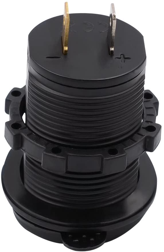 Motorcycle Charger Waterproof Car Dual USB Charger 5V 4.2A Power Outlet for 12 24V Car Motorcycle Wi