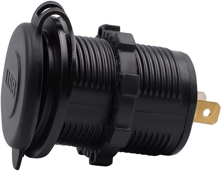 Motorcycle Charger Waterproof Car Dual USB Charger 5V 4.2A Power Outlet for 12 24V Car Motorcycle Wi