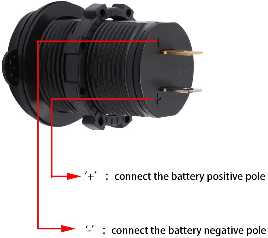 Motorcycle Charger Waterproof Car Dual USB Charger 5V 4.2A Power Outlet for 12 24V Car Motorcycle Wi