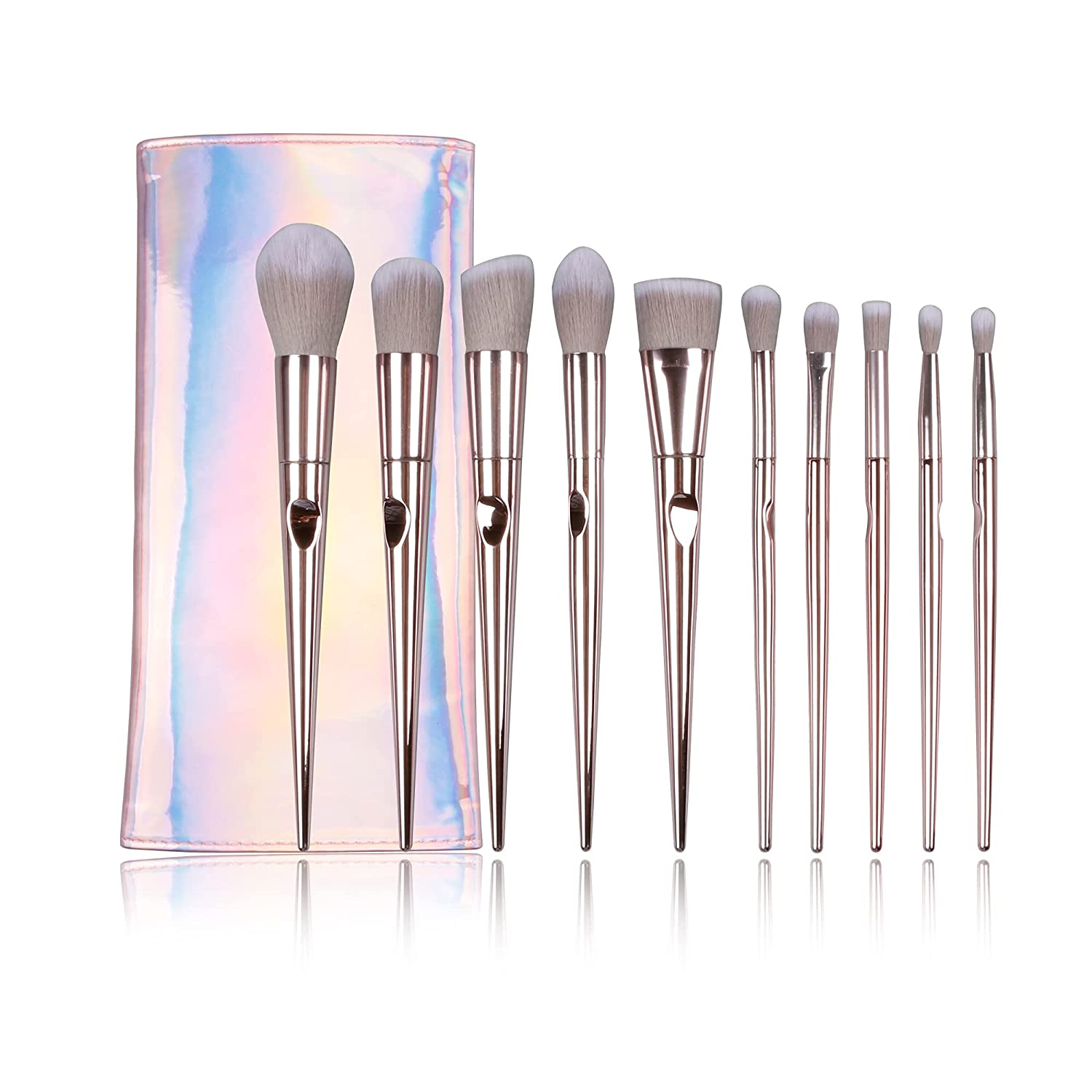 Makeup brushes, 10 sets of makeup brushes, synthetic foundation cream, mixed eyeshadow, facial makeu