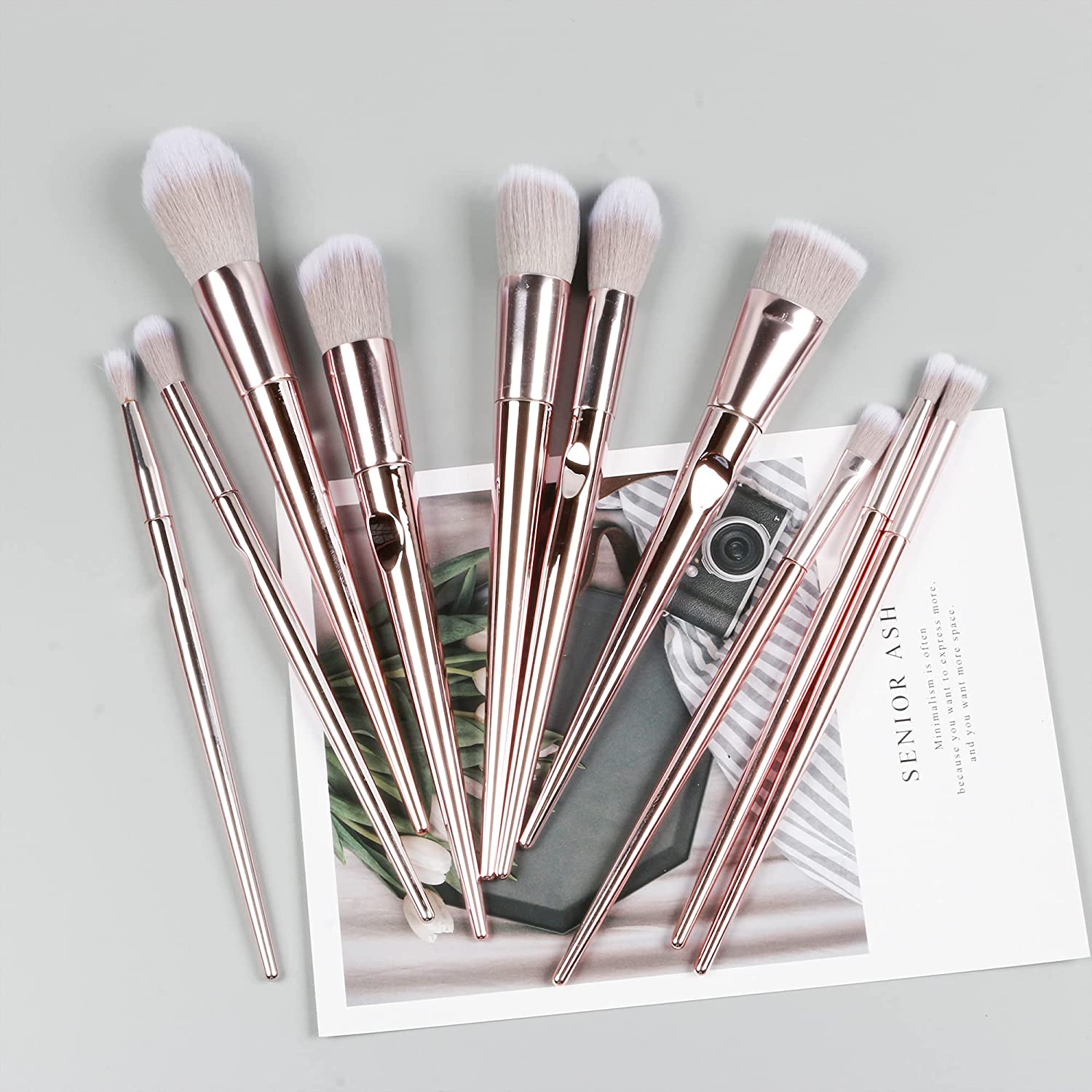 Makeup brushes, 10 sets of makeup brushes, synthetic foundation cream, mixed eyeshadow, facial makeu