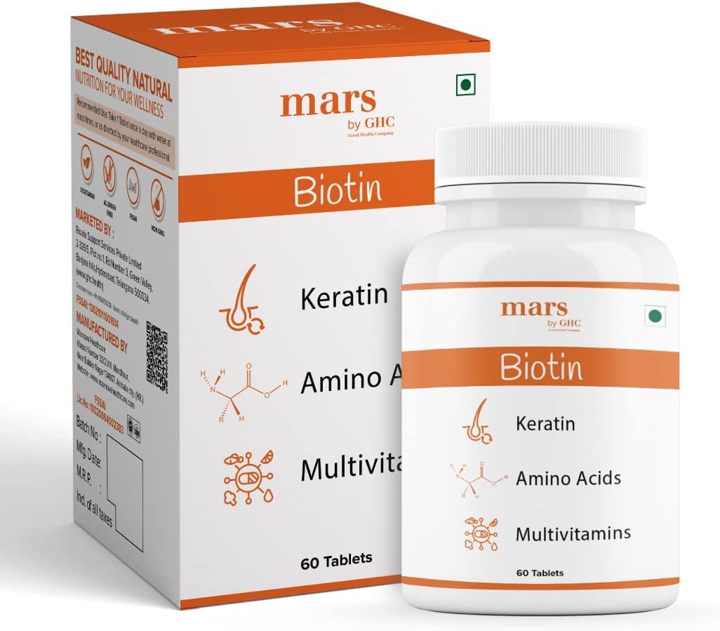 Carrie Biotin Tablets for Hair Growth - Keratin, Amino acids, Grape Seed Extract, Best Supplements f