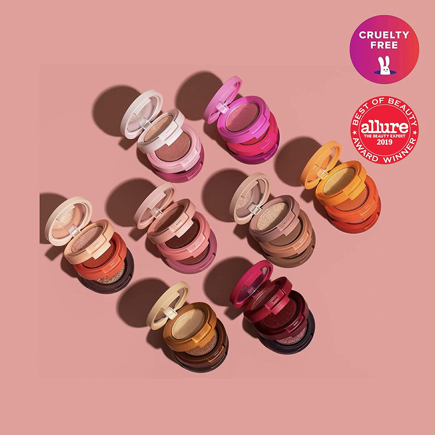 KAJA Beauty Bento Collection| Bouncy Shimmer Eyeshadow Trio | 01 Rosewater - rose tones | 2019 Allur