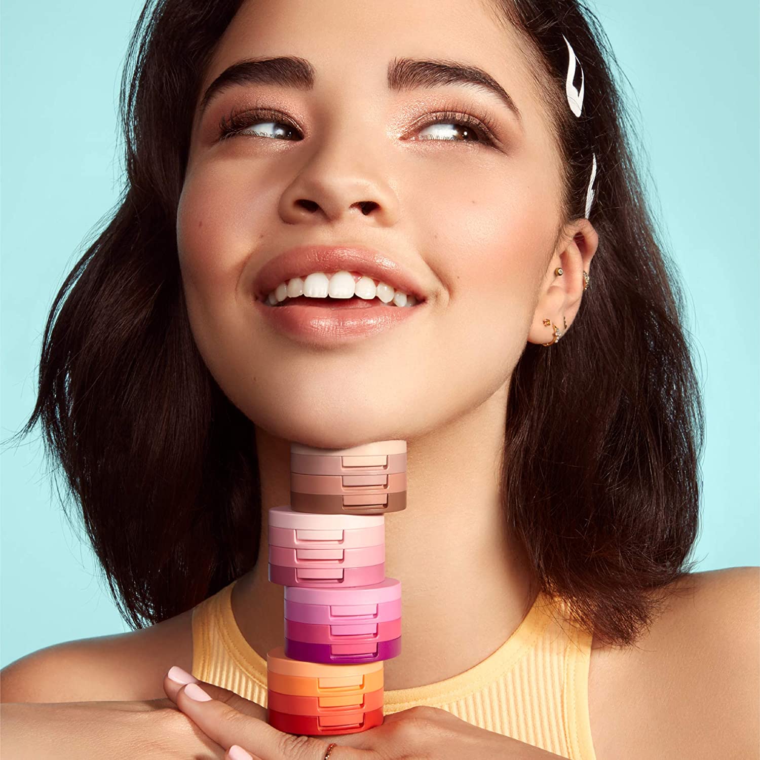 KAJA Beauty Bento Collection| Bouncy Shimmer Eyeshadow Trio | 01 Rosewater - rose tones | 2019 Allur