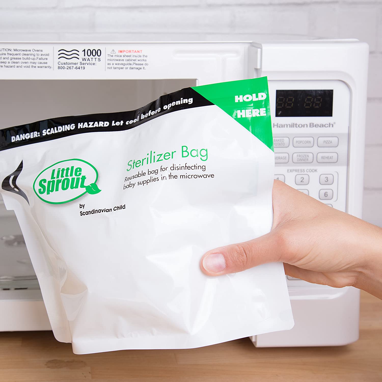 Microwave Steam Sterilizer Bags for Baby Bottles and Pump Parts- (12 Pack) Reusable- Up to 20 Times 