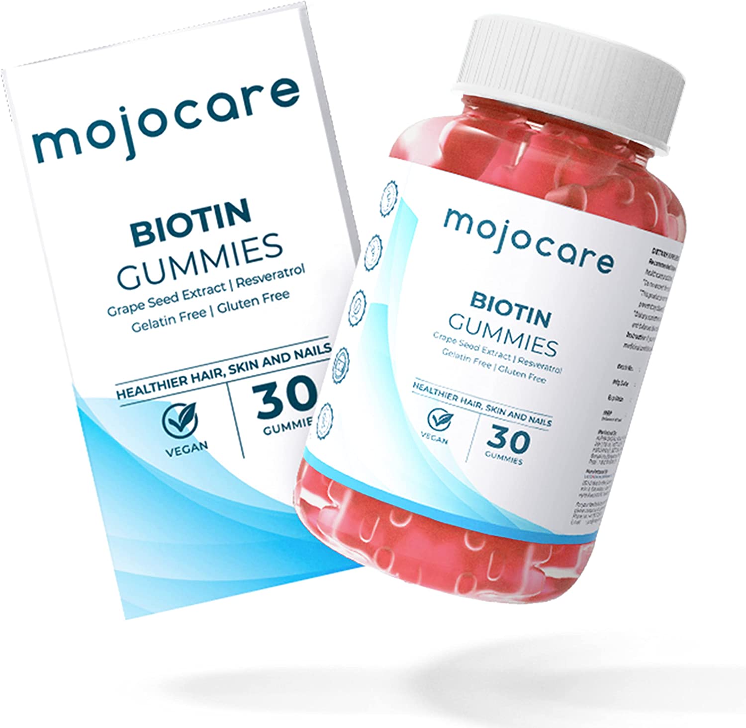 Mojocare Biotin Hair Gummies | No Added Sugar | 100% Vegan | High Potency Biotin Supplements for Str
