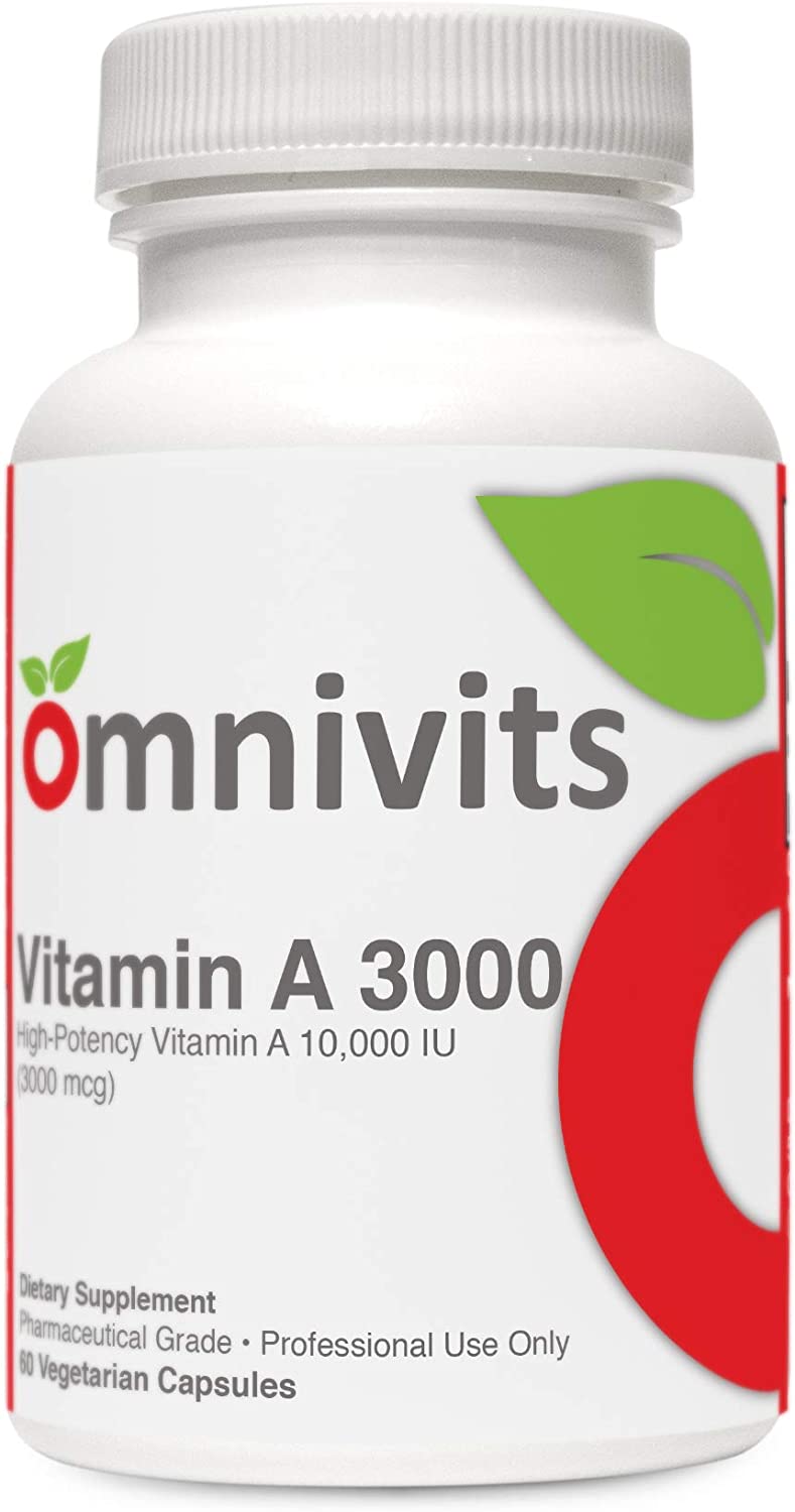 Vitamin A 3000 mcg High Potency 10,000 IU I Pure Vitamin A I Supports Vision, Growth, Reproductive F