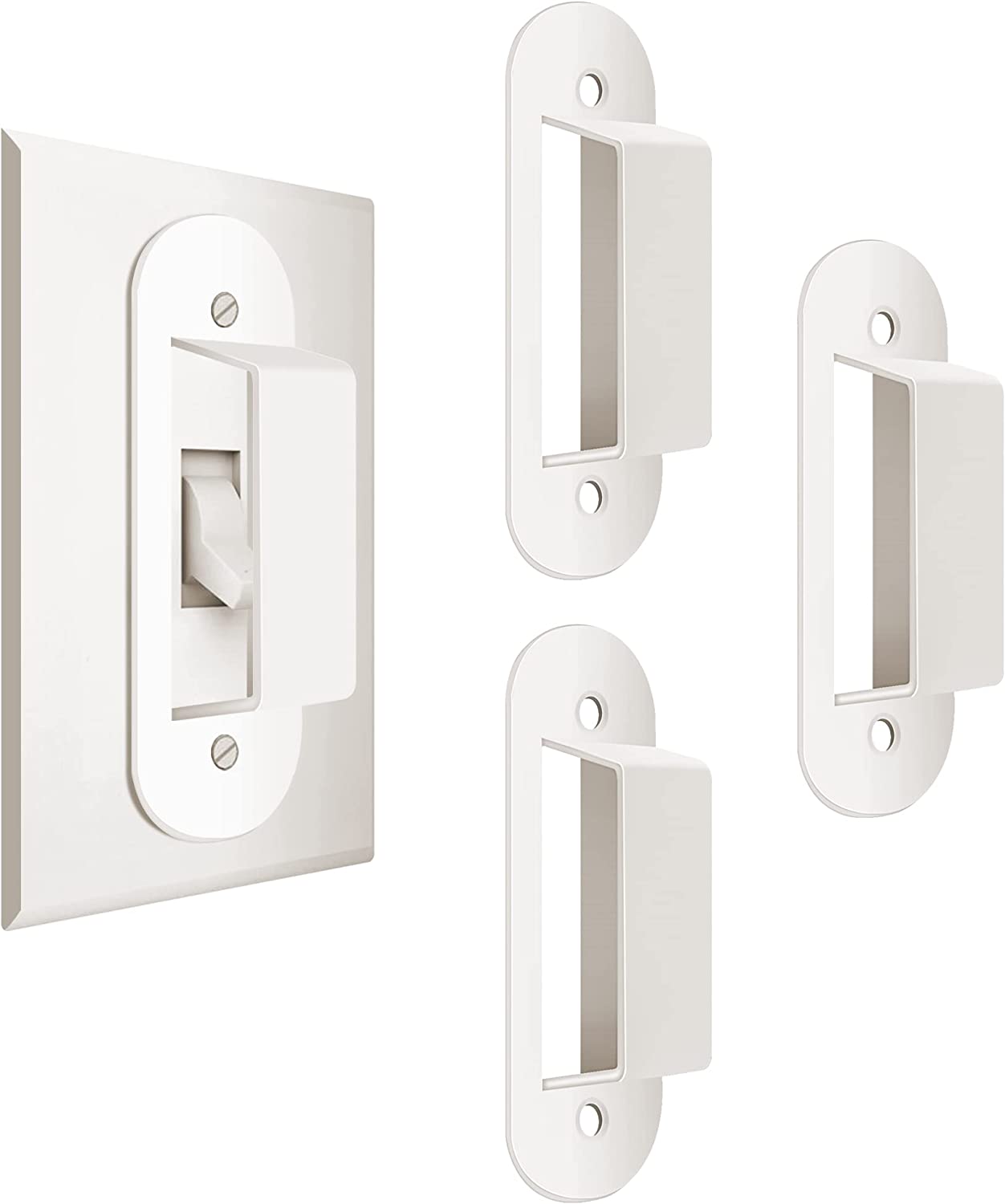 ChengFu Wall Switch Guards Plate Covers Child Safety Security Home Decor (4 Pack), White Keeps