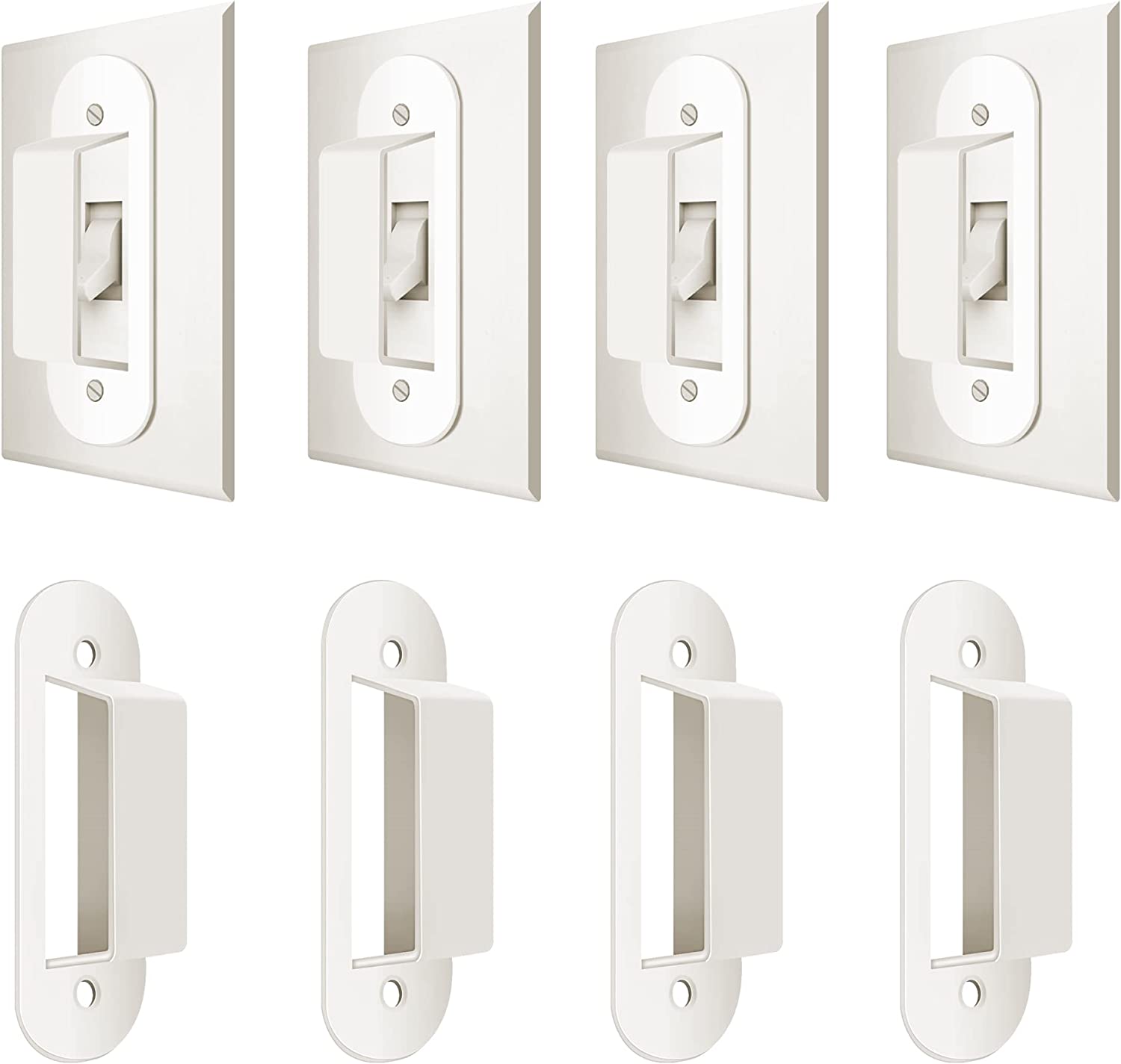 ChengFu Wall Switch Guards Plate Covers Child Safety Security Home Decor (4 Pack), White - Keeps Lig
