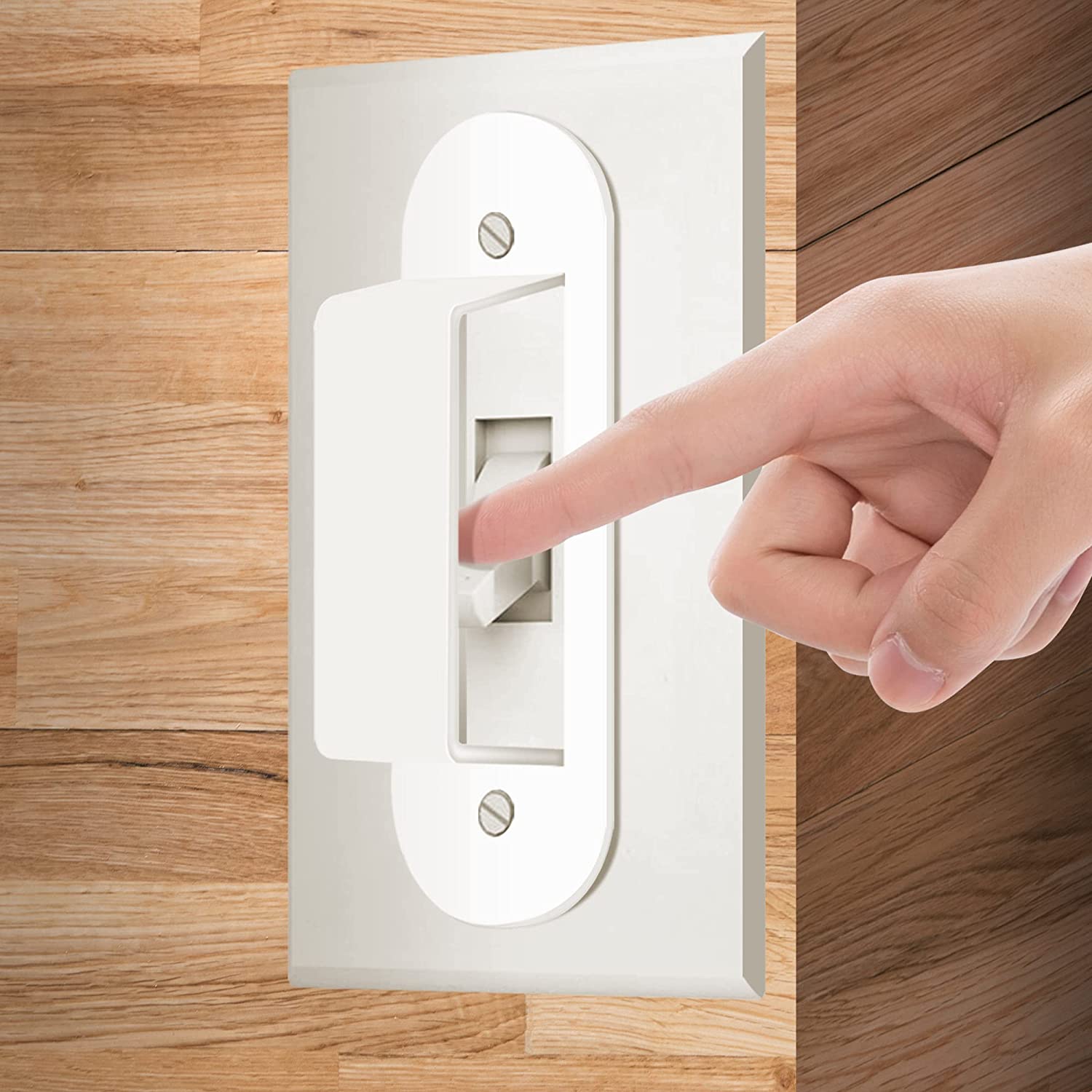 ChengFu Wall Switch Guards Plate Covers Child Safety Security Home Decor (4 Pack), White - Keeps Lig