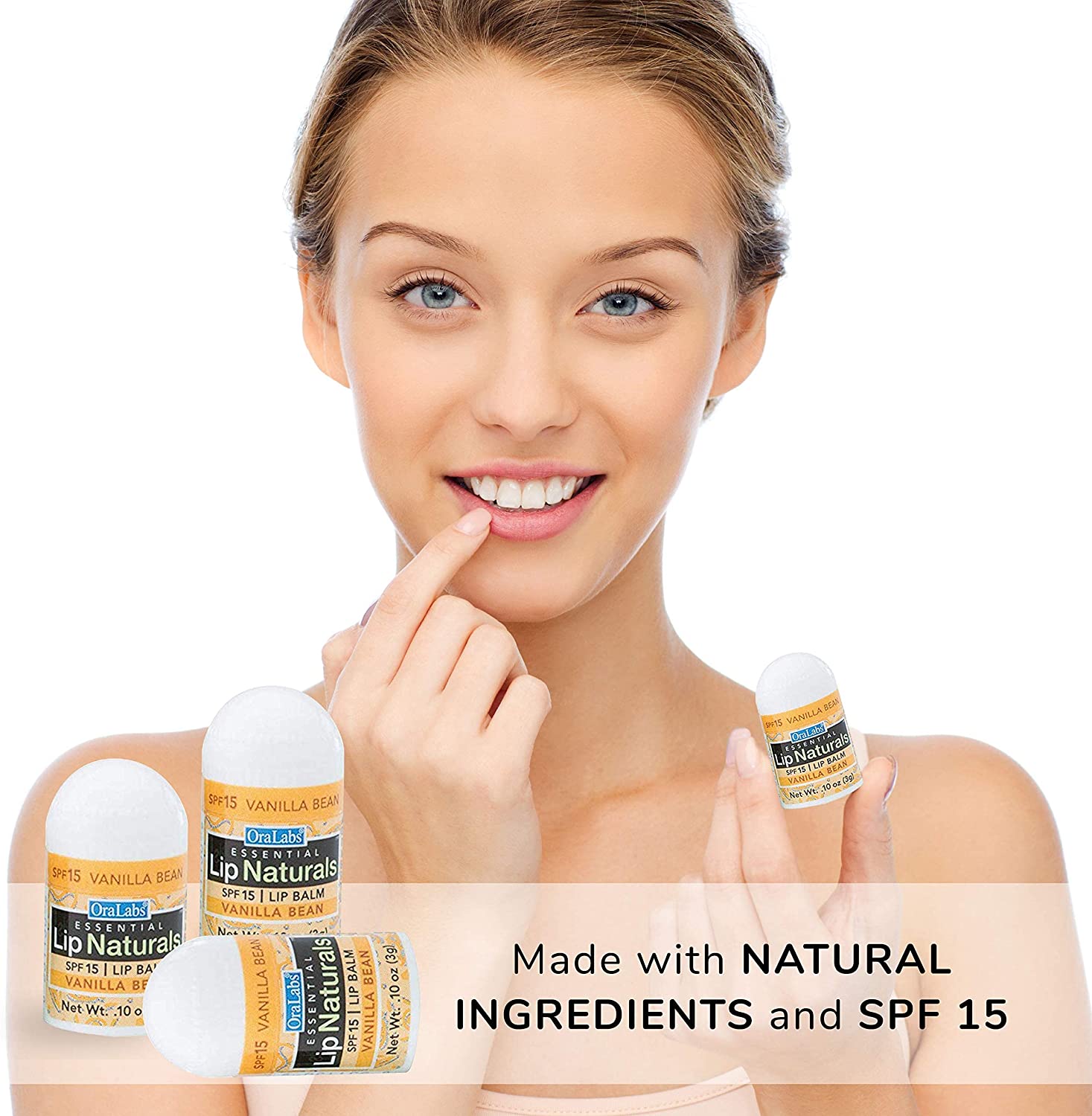 Essential Lip Naturals | Mini Lip Balm - 12 Count [SPF-15] (Vanilla Bean)