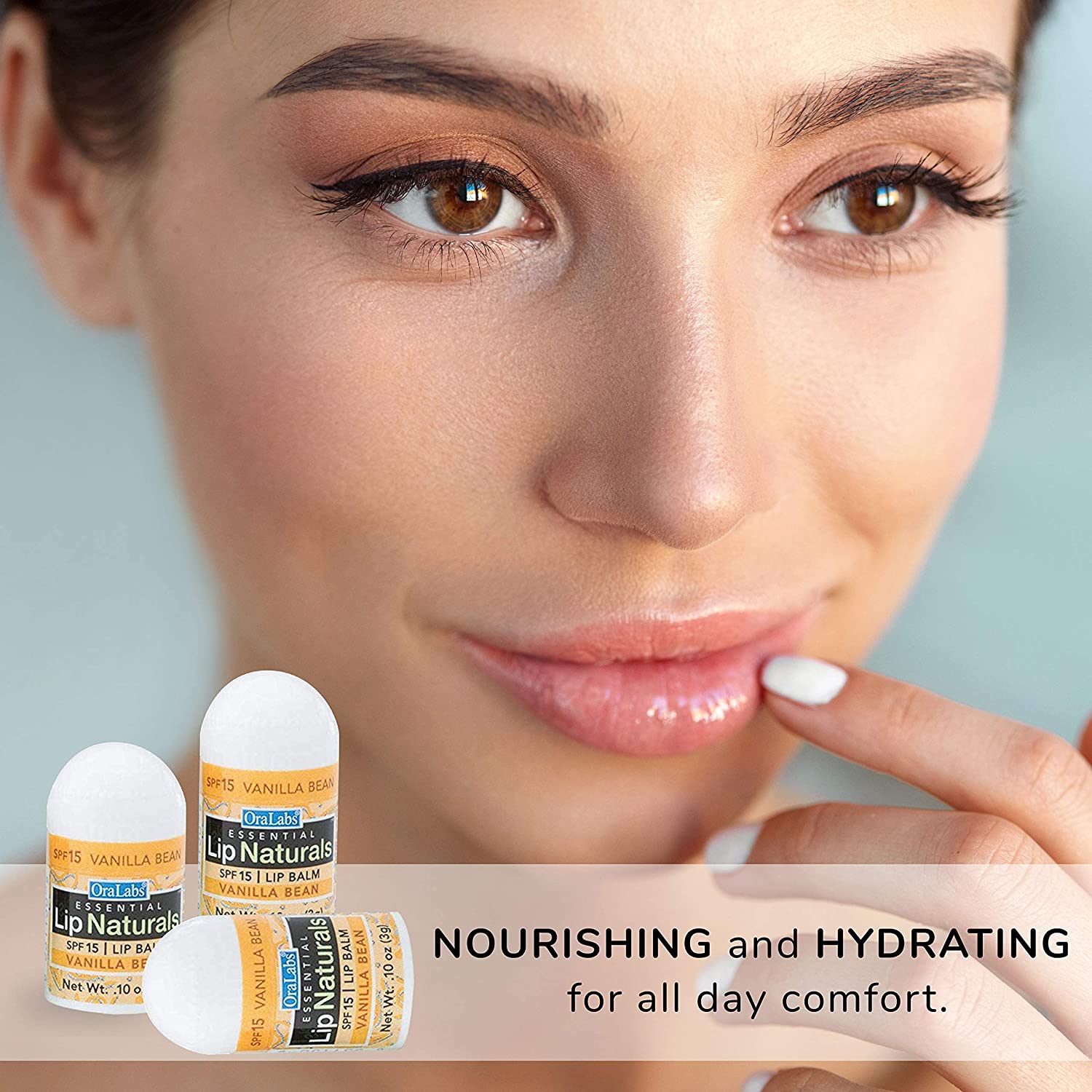 Essential Lip Naturals | Mini Lip Balm - 12 Count [SPF-15] (Vanilla Bean)