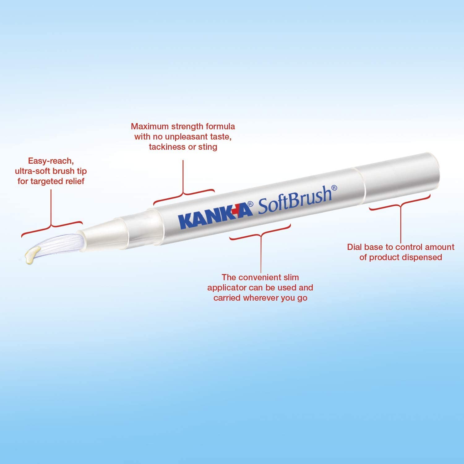 Kank-A Soft Brush Tooth/Mouth Pain Gel, Professional Strength , 0.07 Ounce