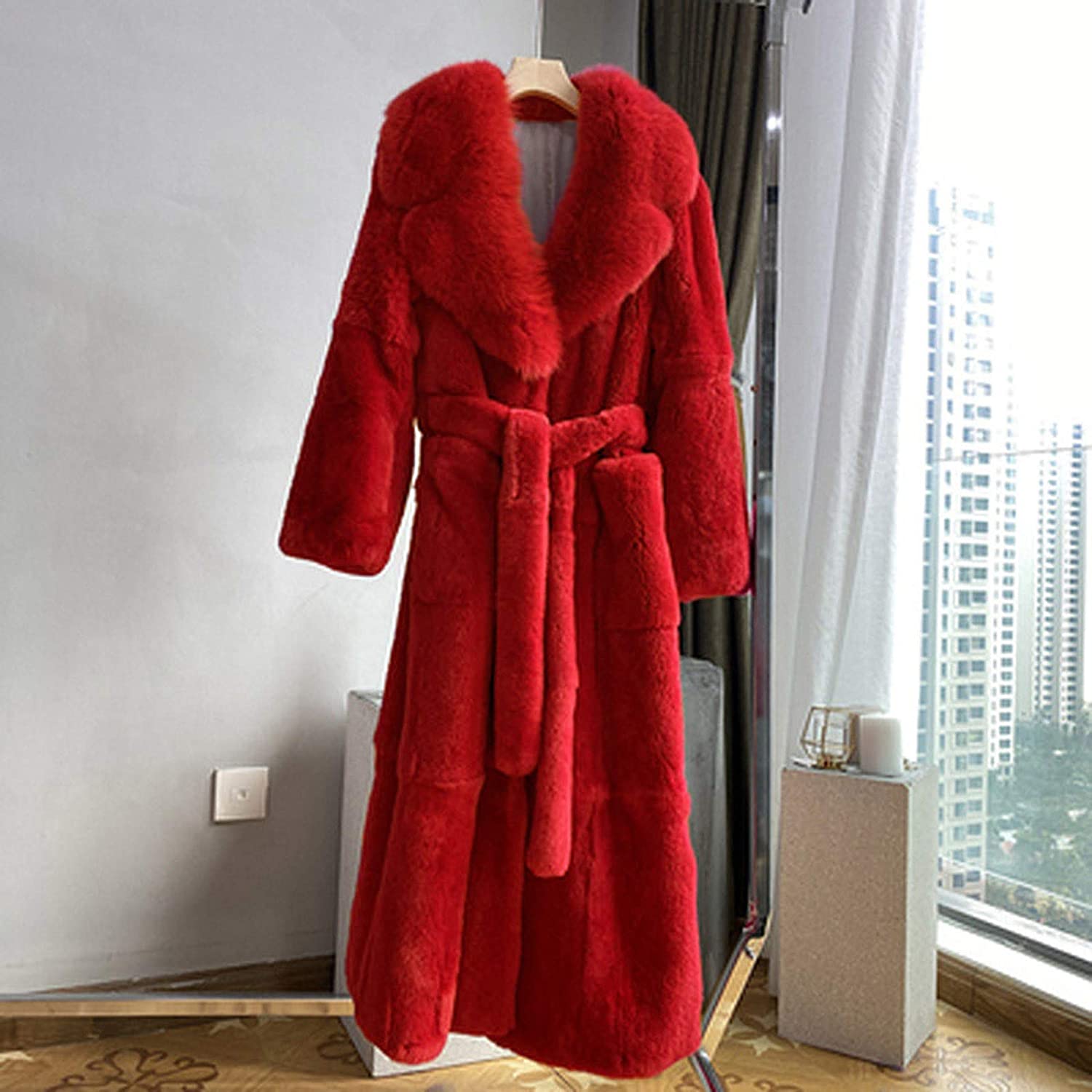 Dosoop Women Winter Warm Luxury Faux Furs Coat Outerwear Long Sleeve Faux Mink Faux Fur Plus Size Ho