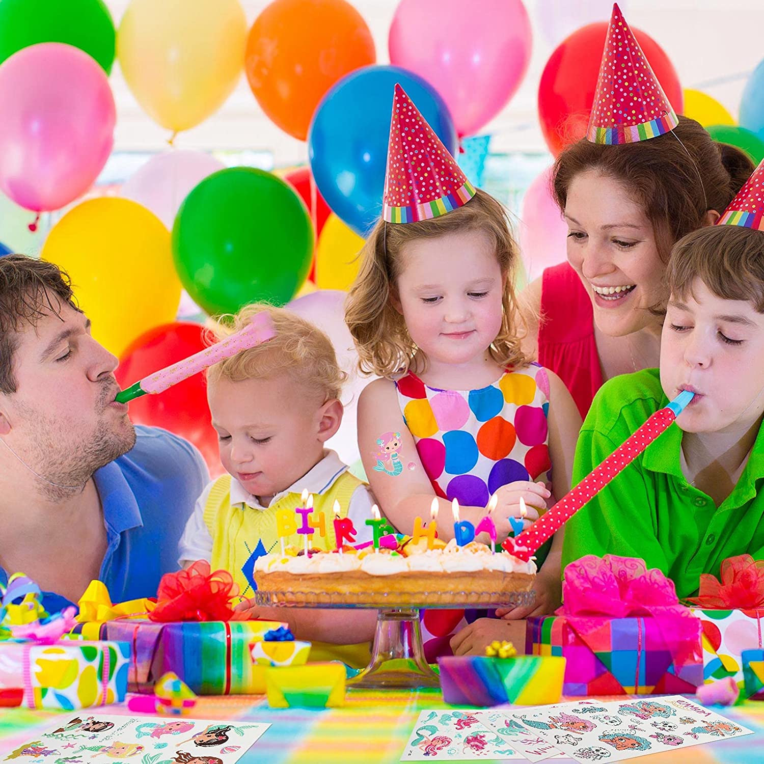 400+ Styles Temporary Tattoos for Kids Fake Tattoo Sticker for Boys and Girls Luminous Glow in The D