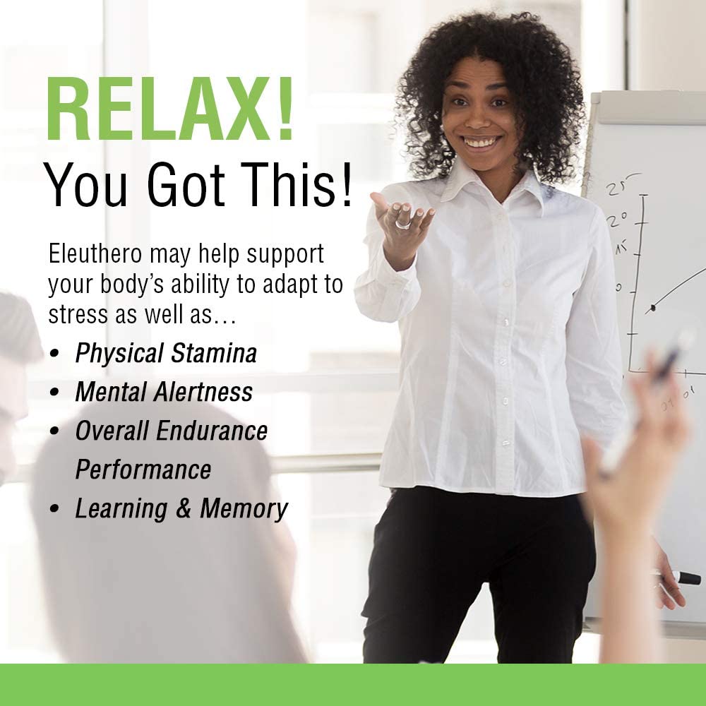 Solaray Eleuthero 425 mg | Adaptogen for Healthy Stress, Stamina & Mental Alertness Support | 100 Ve
